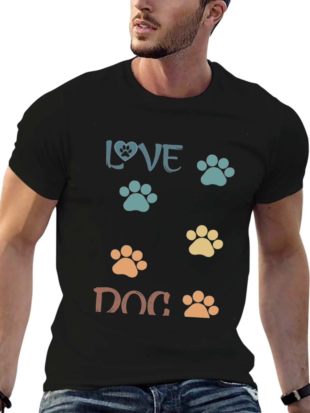 Love Dog Paw Print T-Shirt