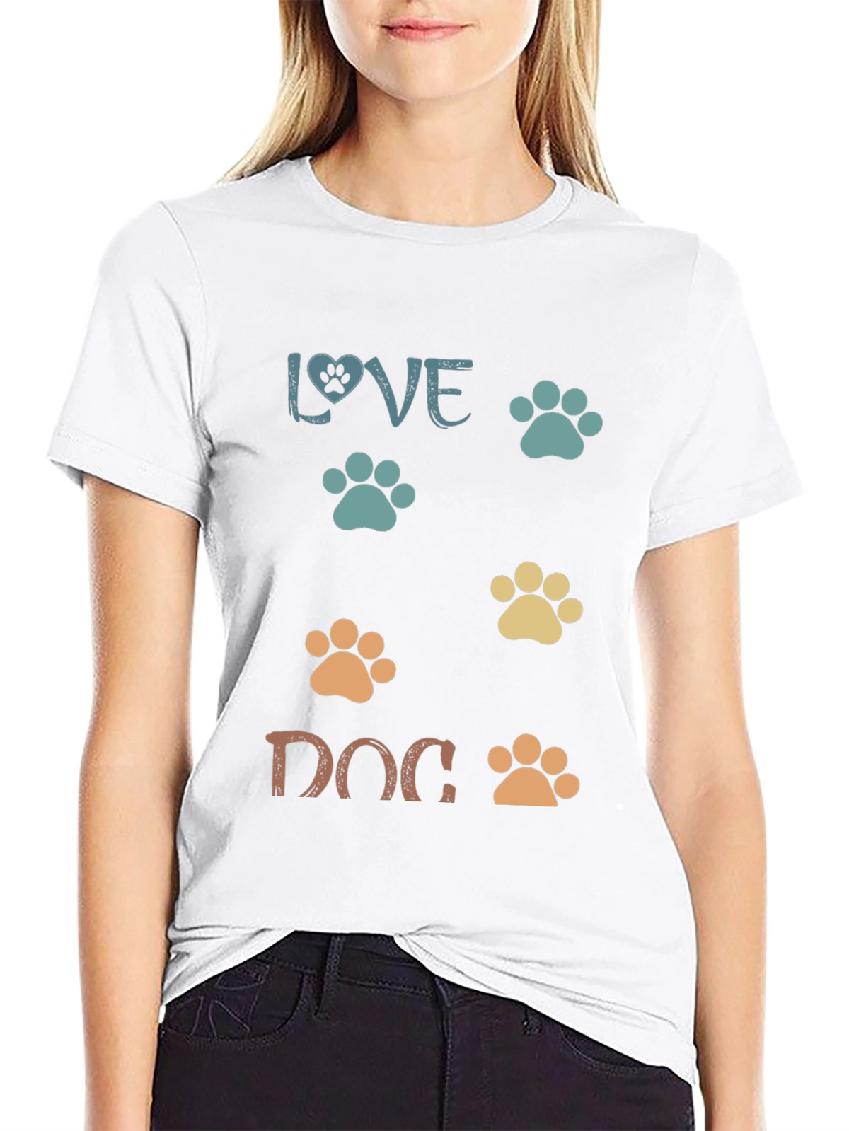 Love Dog Paw Print T-Shirt