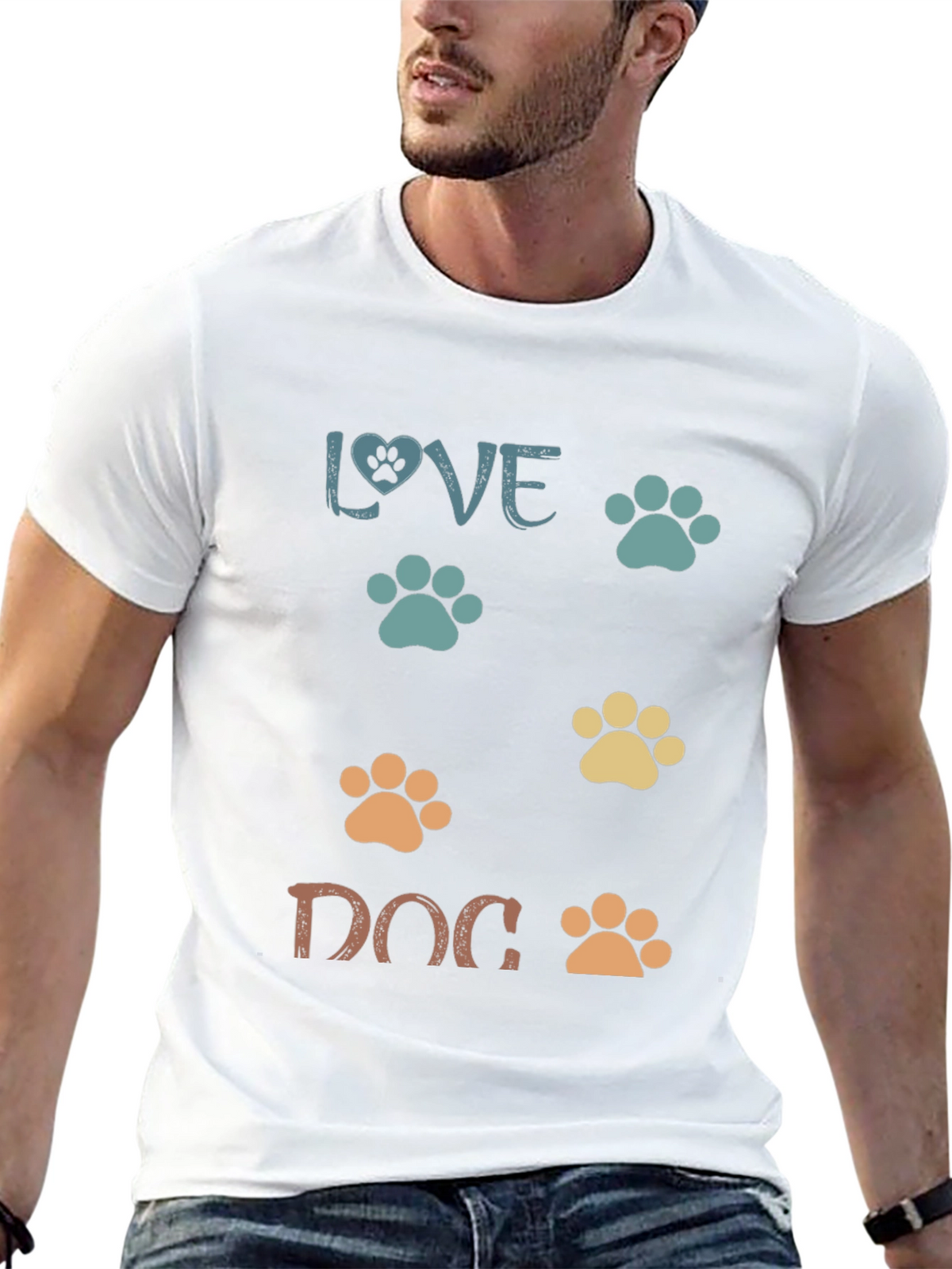 Love Dog Paw Print T-Shirt