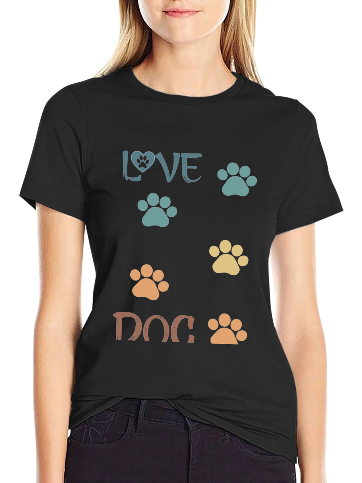 Love Dog Paw Print T-Shirt