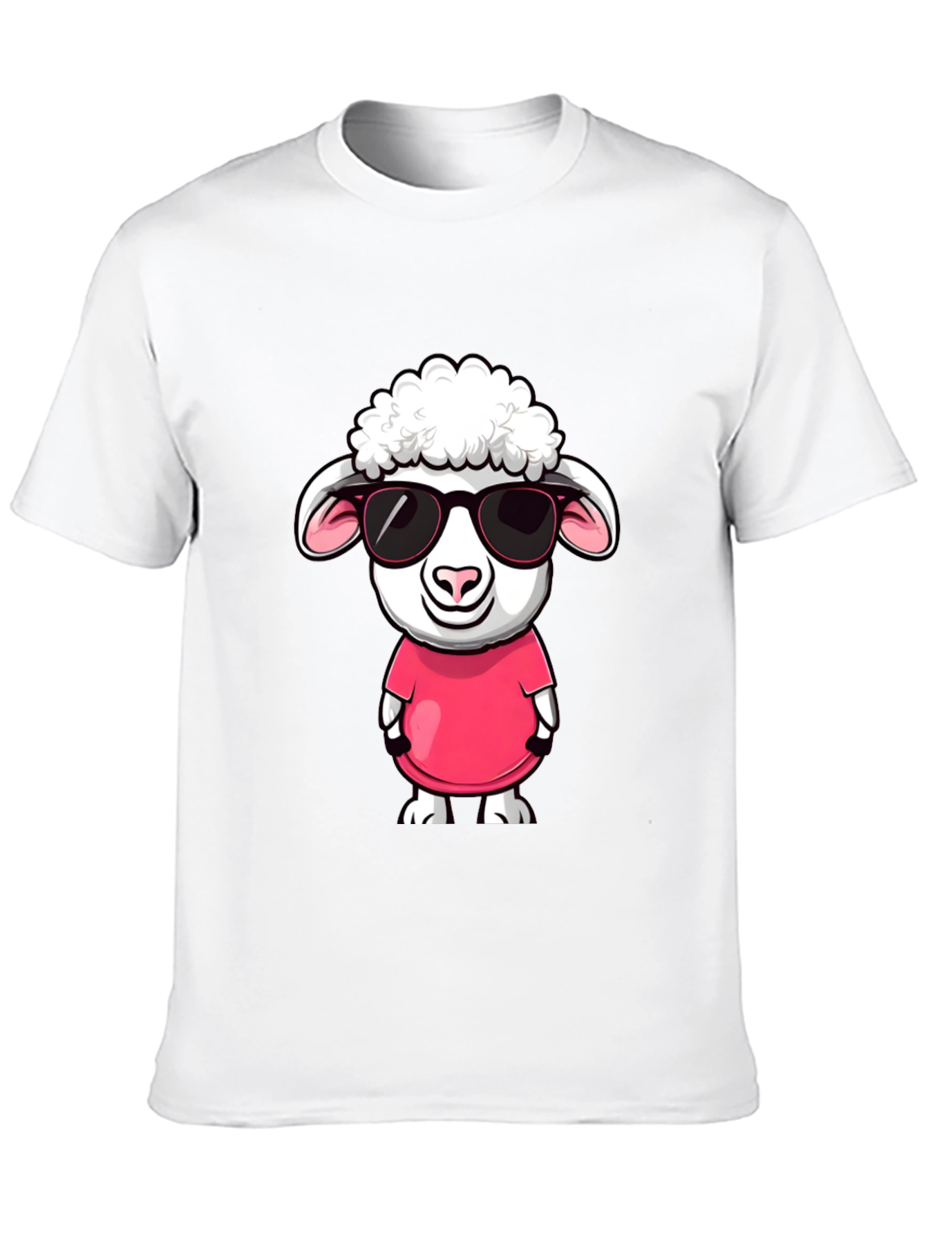 Cool Sheep T-Shirt - Cartoon Lamb with Sunglasses