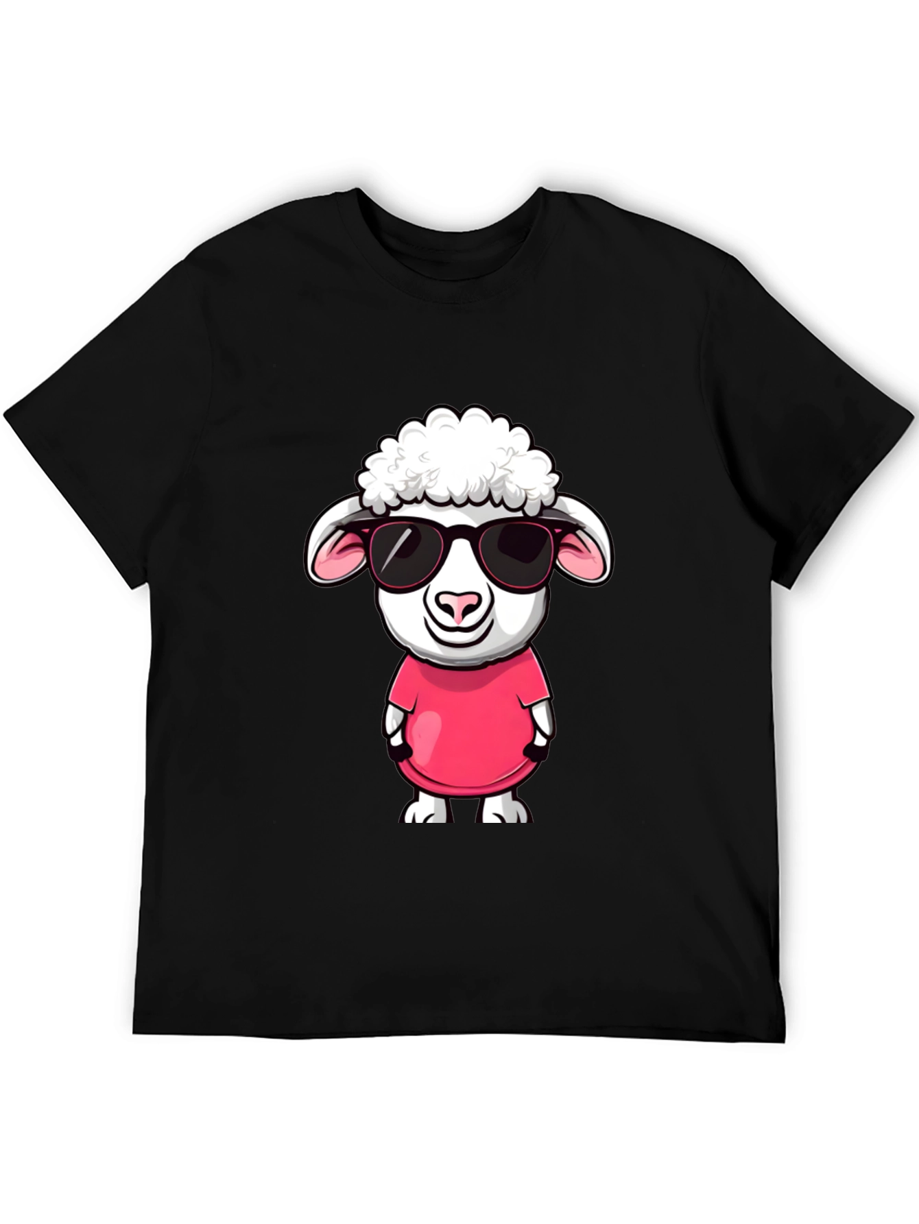 Cool Sheep T-Shirt - Cartoon Lamb with Sunglasses