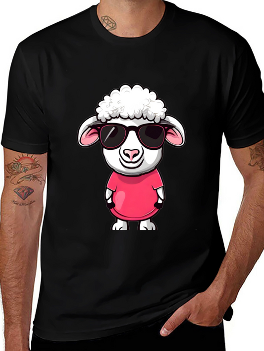 Cool Sheep T-Shirt - Cartoon Lamb with Sunglasses