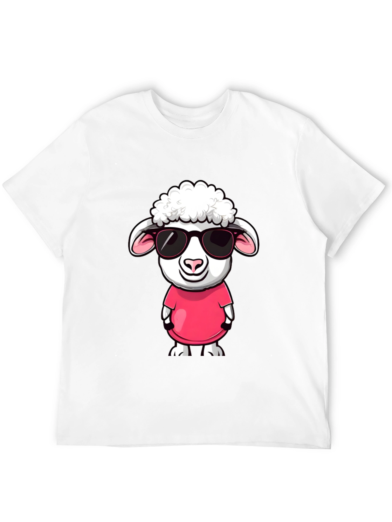 Cool Sheep T-Shirt - Cartoon Lamb with Sunglasses