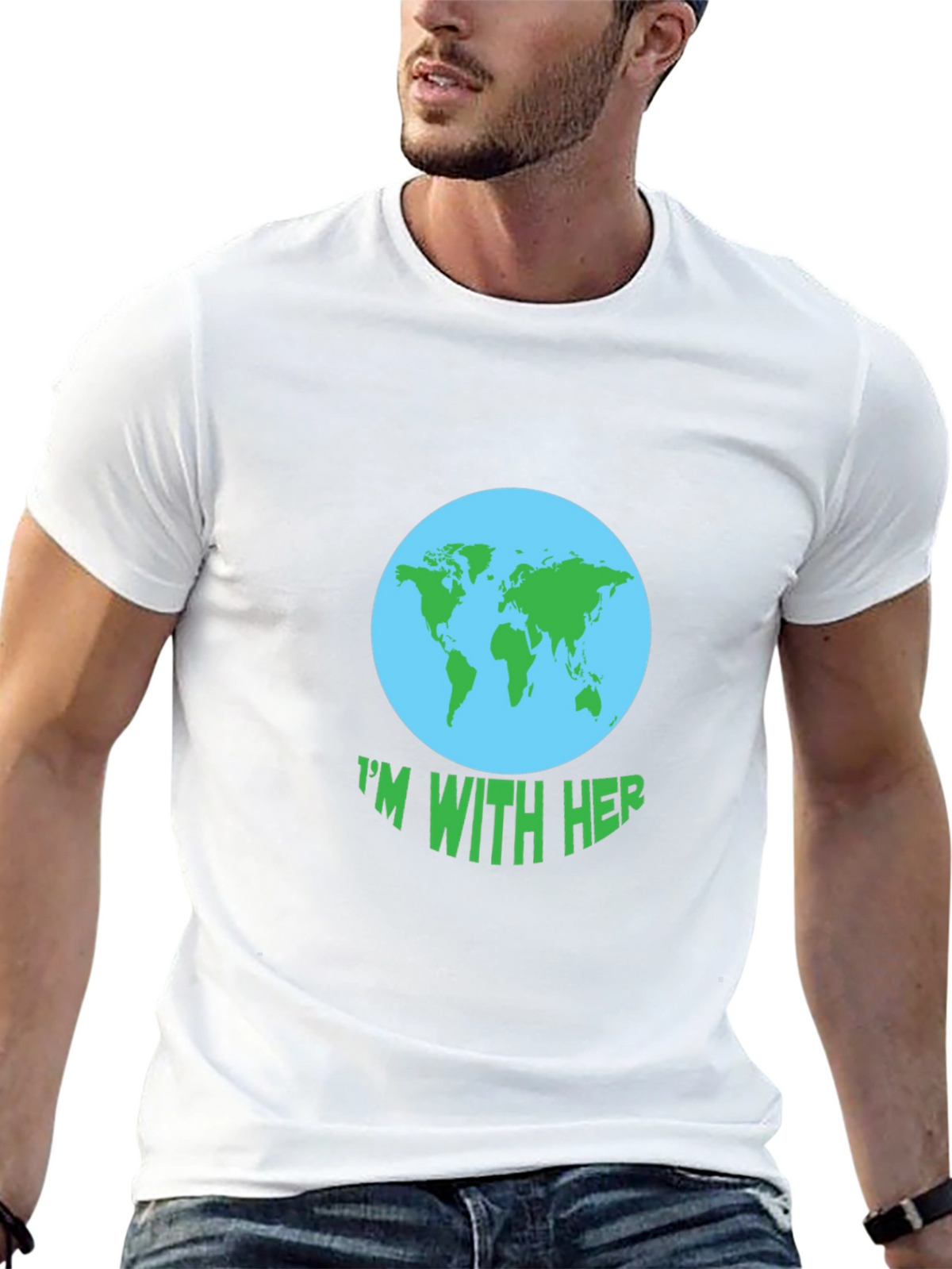 Im With Her Earth Graphic Tee