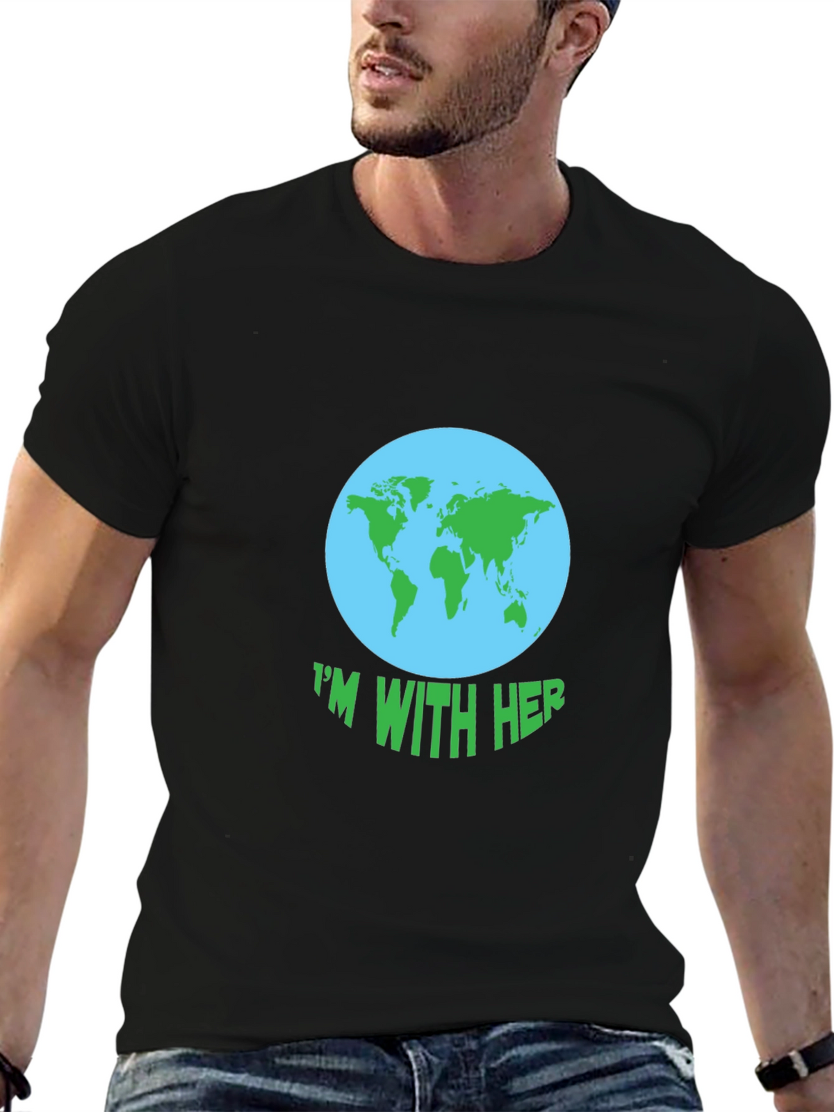 Im With Her Earth Graphic Tee
