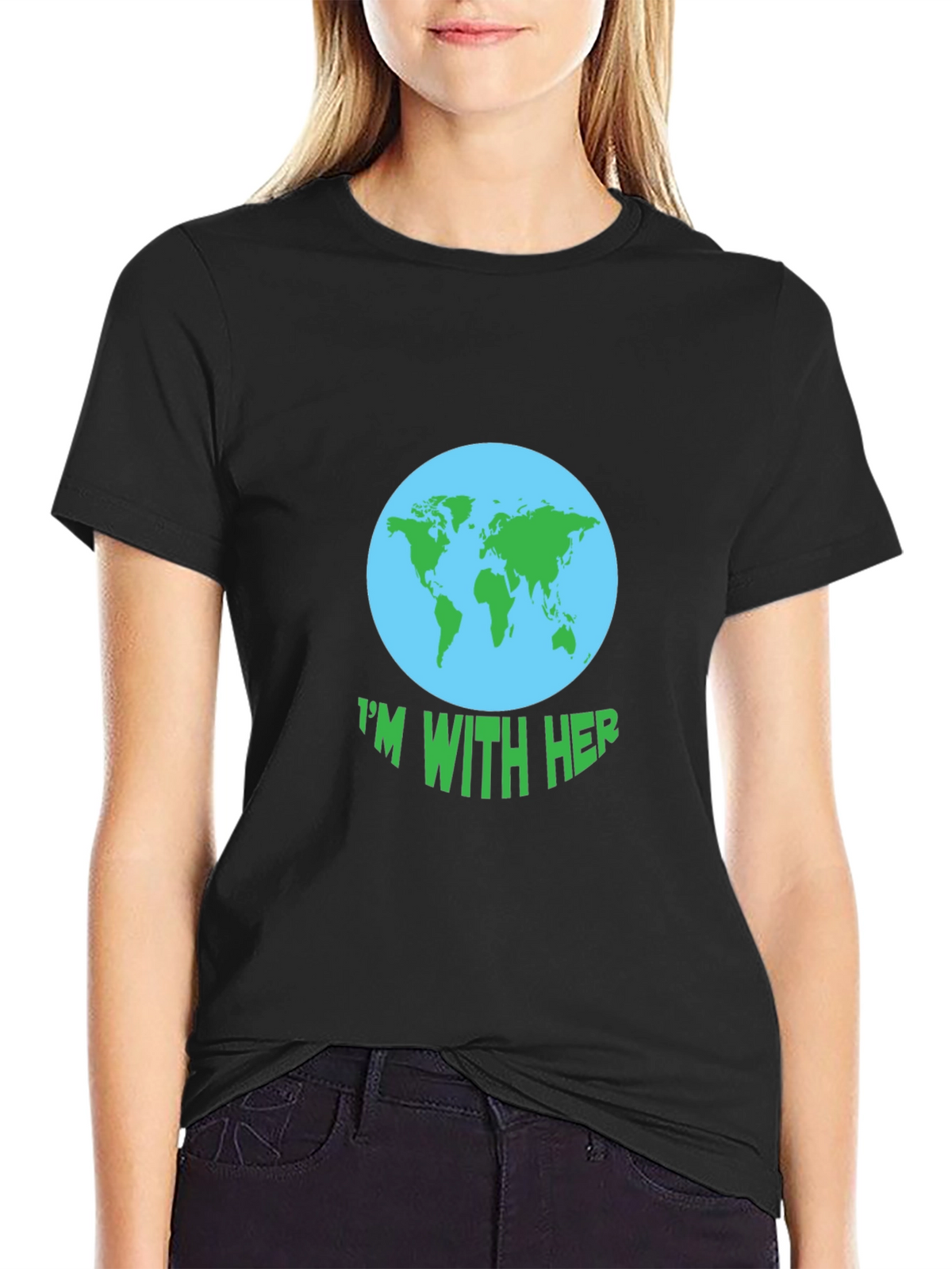 Im With Her Earth Graphic Tee