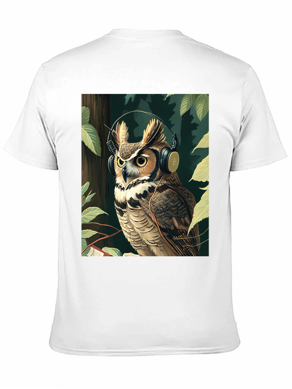 Owl with Headphones Graphic Tee - Stylish & Unique