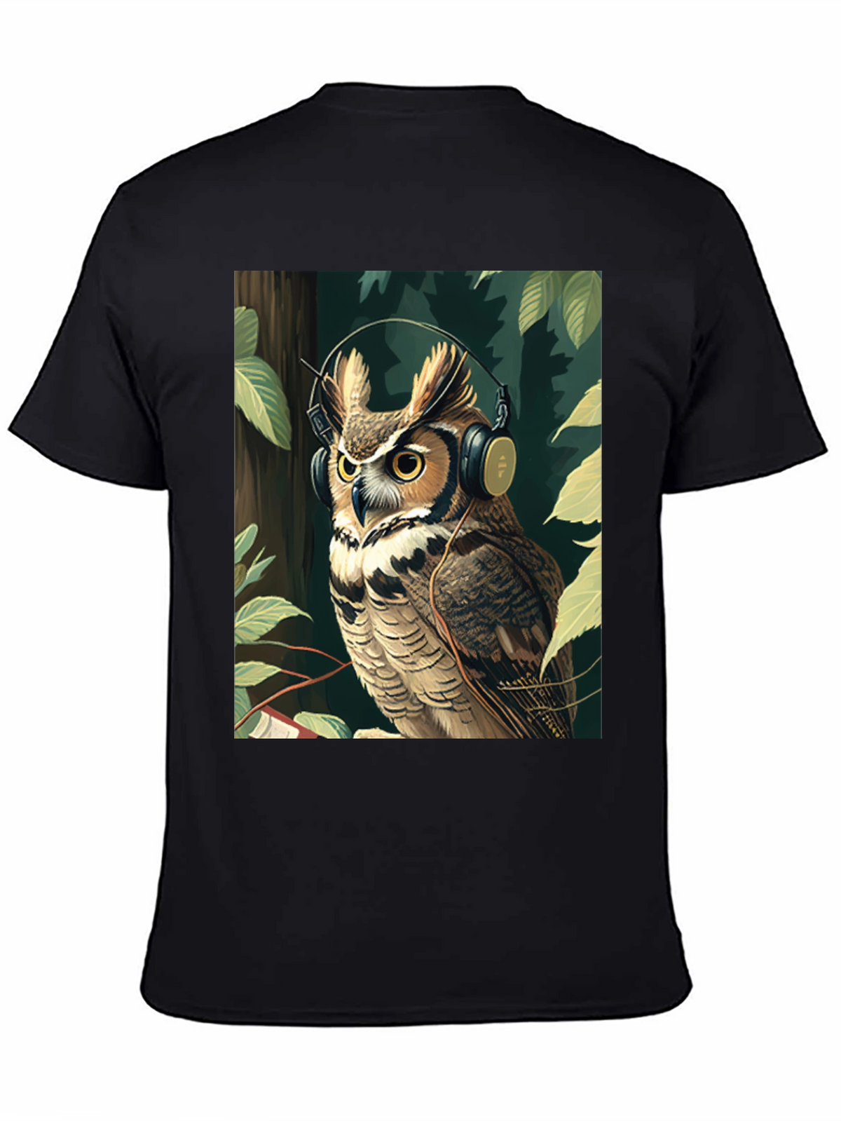 Owl with Headphones Graphic Tee - Stylish & Unique