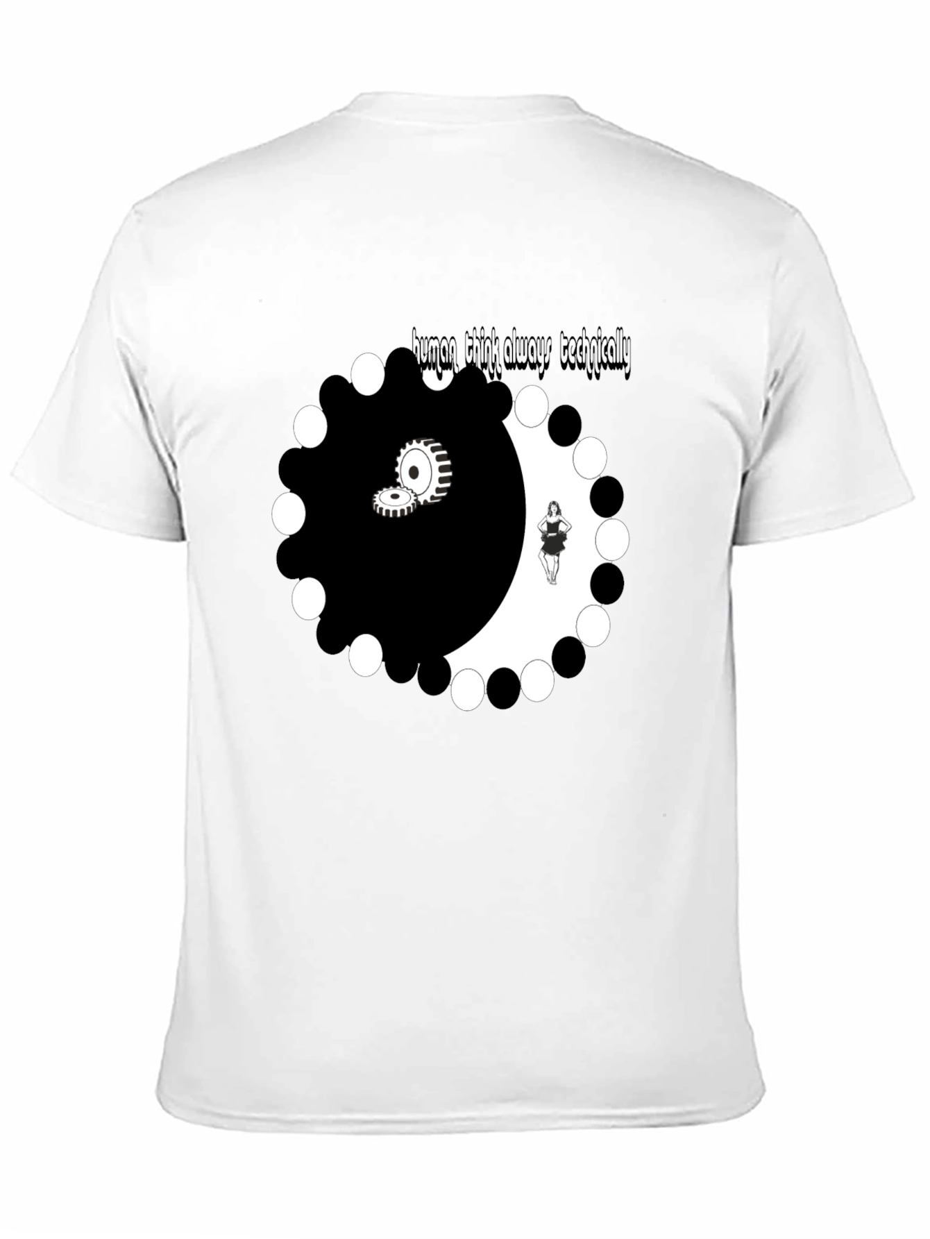 Yin Yang Graphic Tee - Always Think Technically T-Shirt