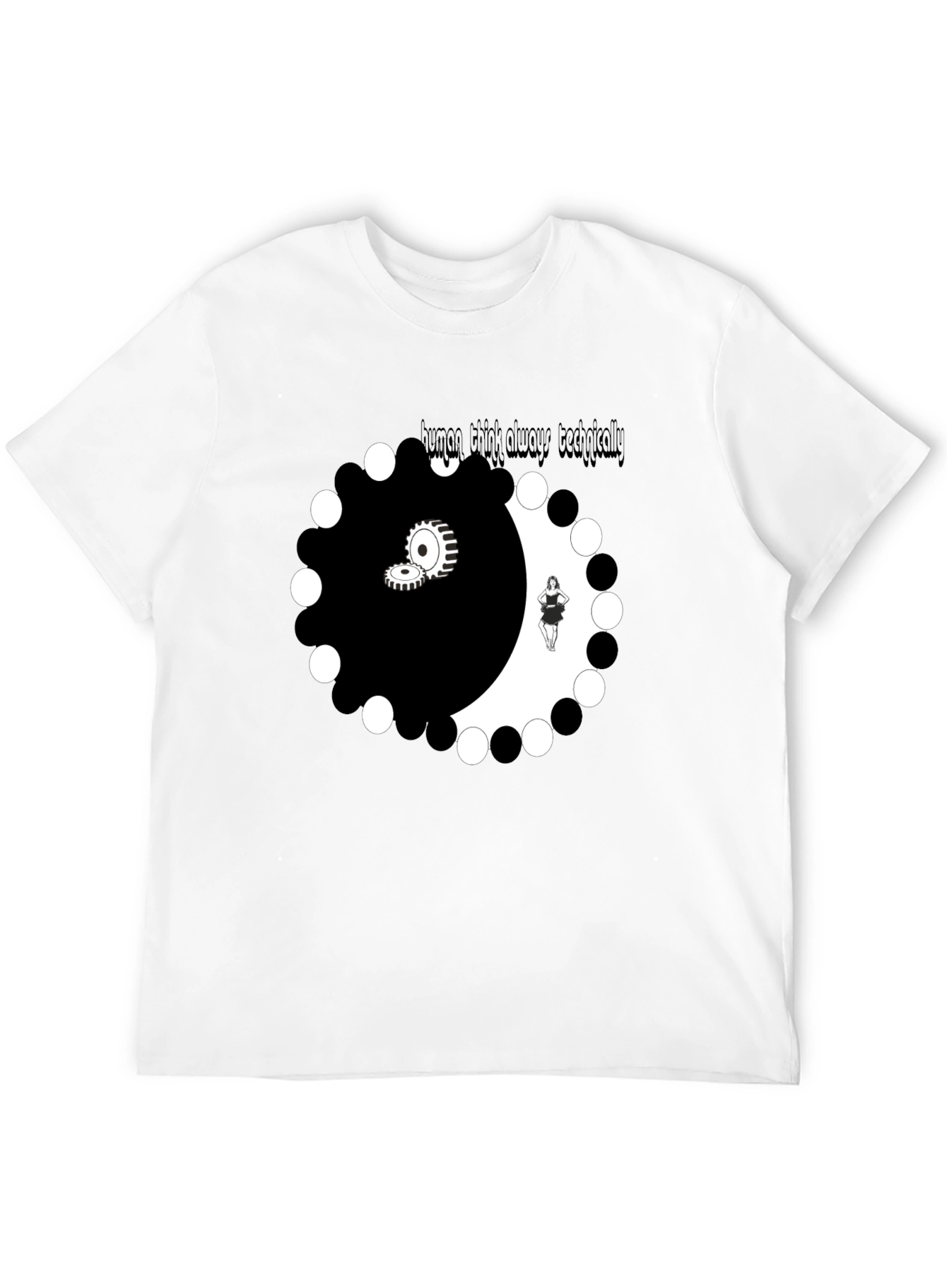 Yin Yang Graphic Tee - Always Think Technically T-Shirt