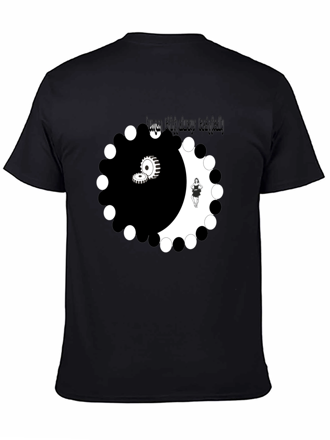 Yin Yang Graphic Tee - Always Think Technically T-Shirt