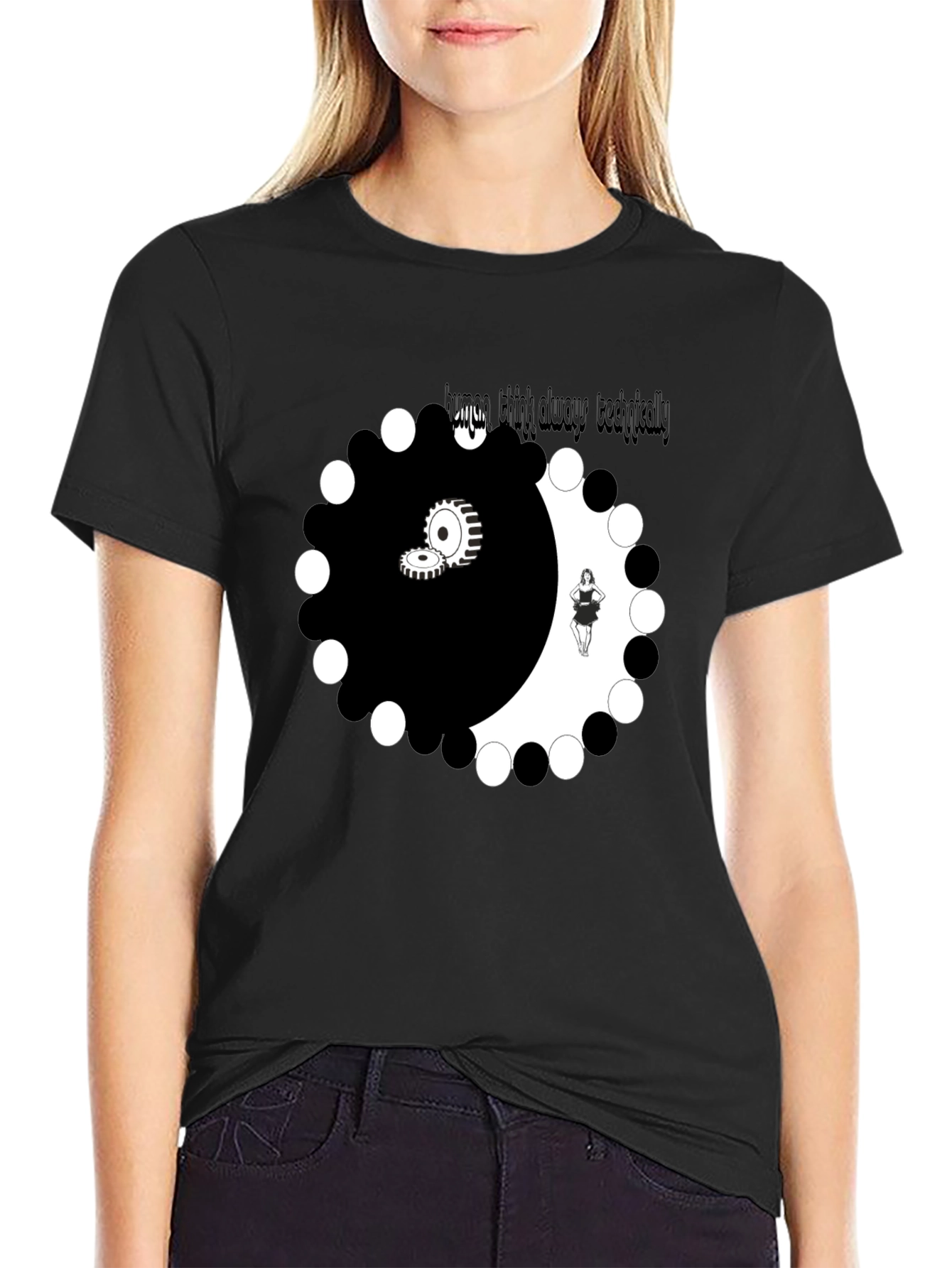 Yin Yang Graphic Tee - Always Think Technically T-Shirt