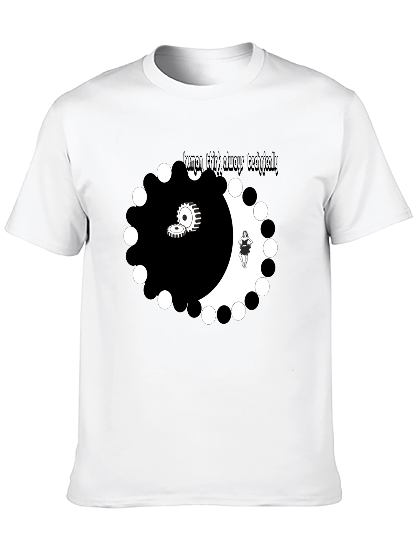 Yin Yang Graphic Tee - Always Think Technically T-Shirt