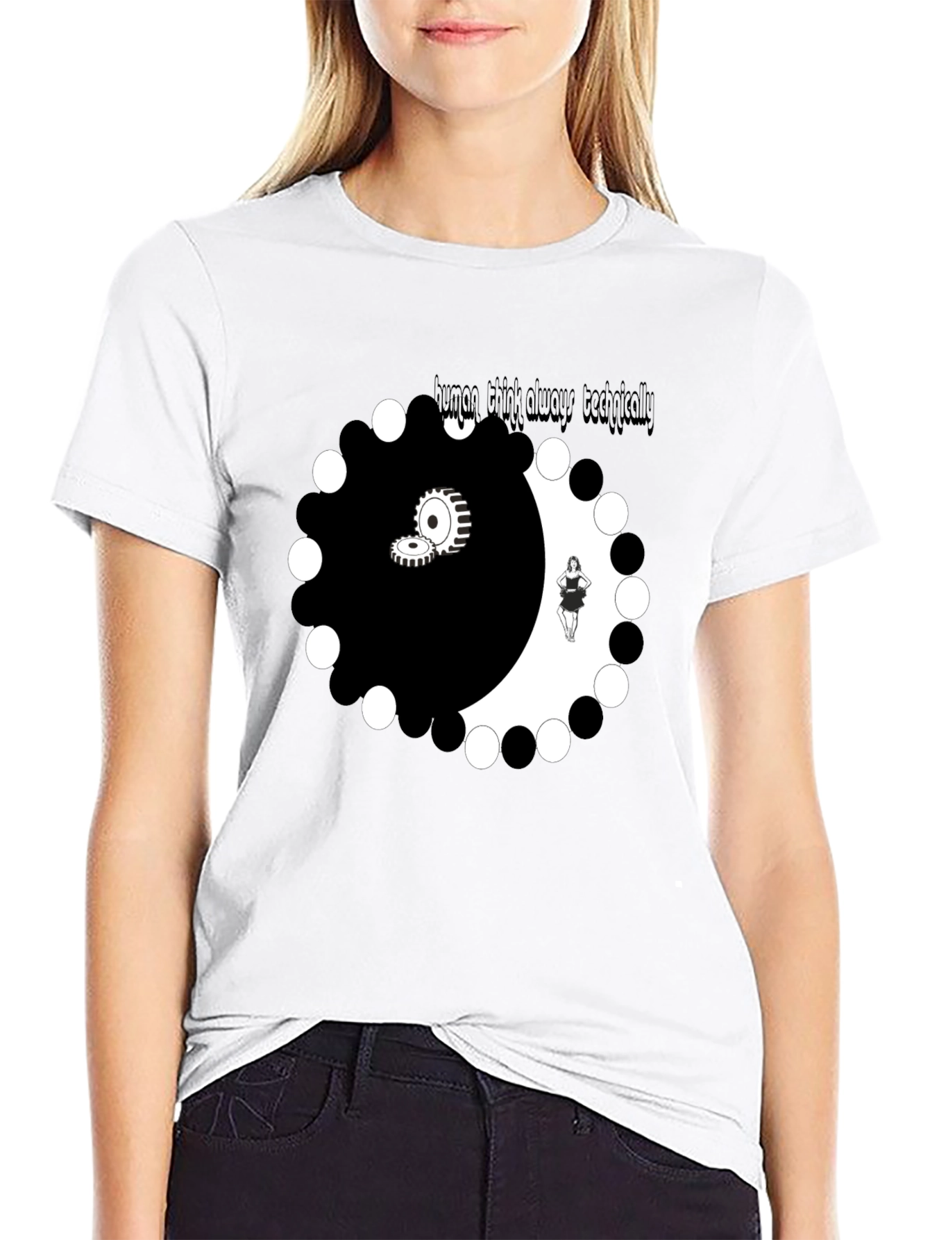 Yin Yang Graphic Tee - Always Think Technically T-Shirt
