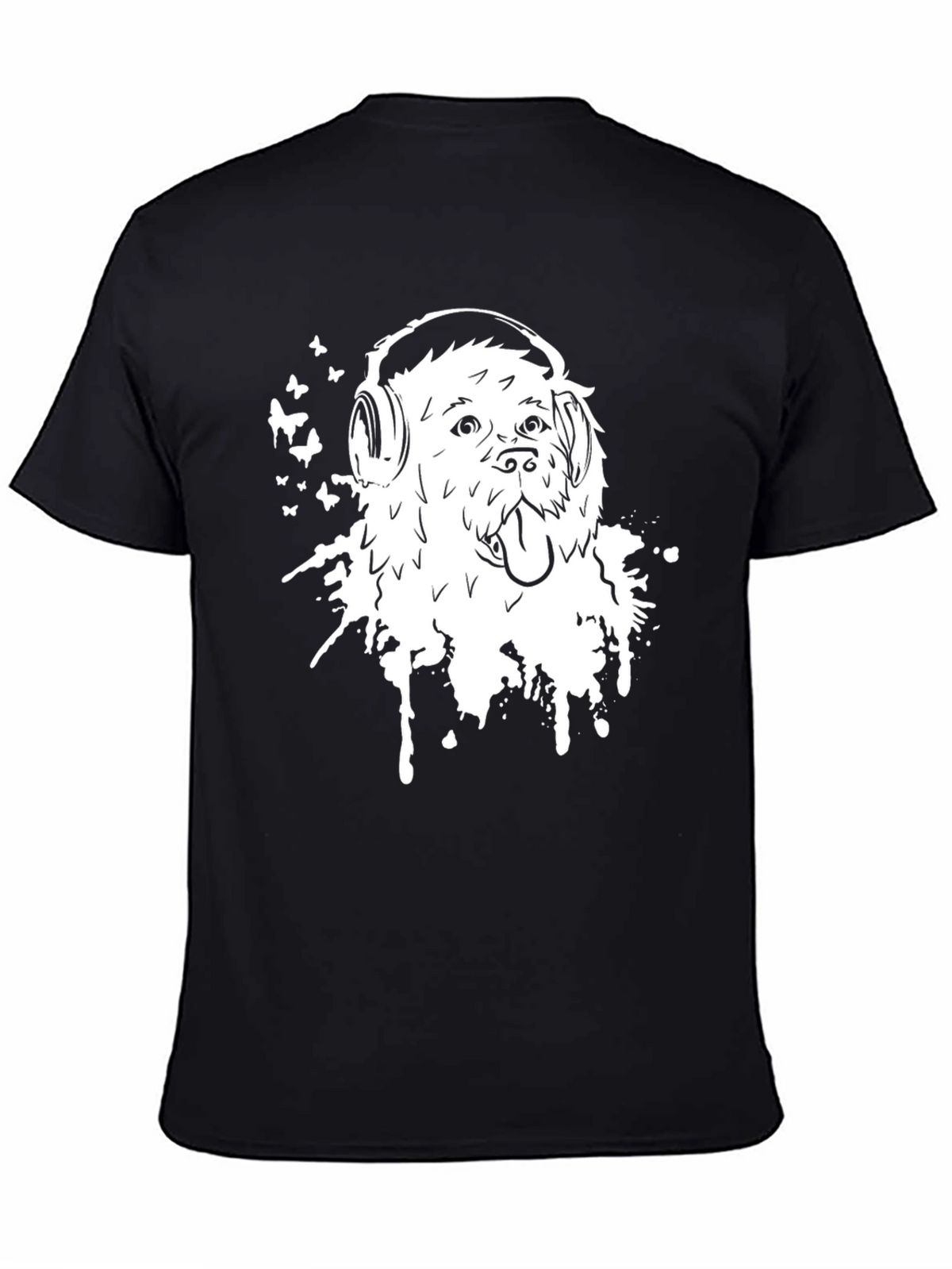 Dog with Headphones Graphic Tee