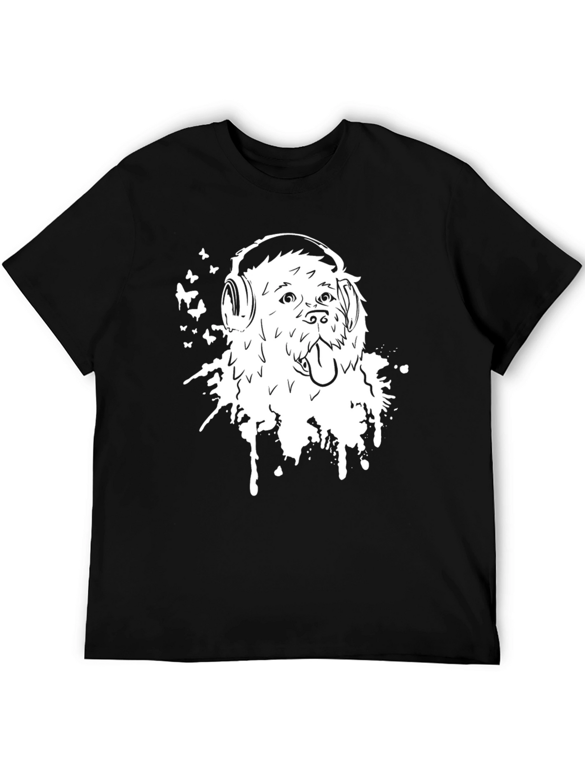 Dog with Headphones Graphic Tee