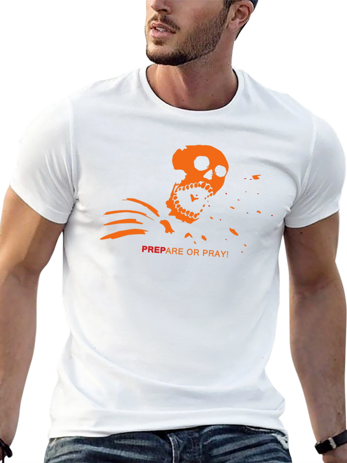 Prepare or Pray T-Shirt - Skeleton Graphic Tee