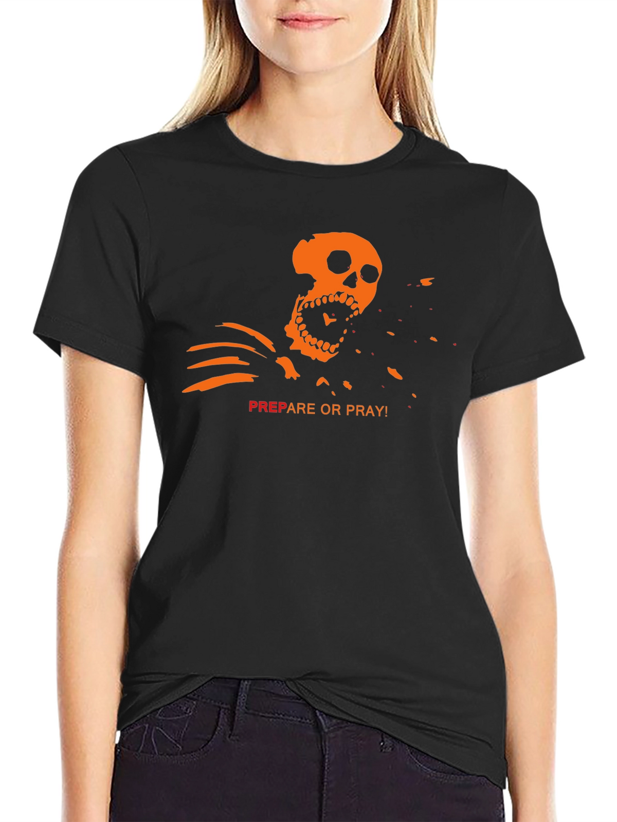 Prepare or Pray T-Shirt - Skeleton Graphic Tee