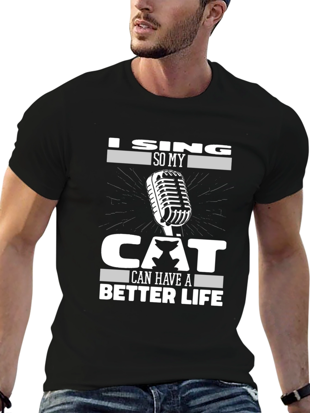 I Sing For My Cat Graphic Tee