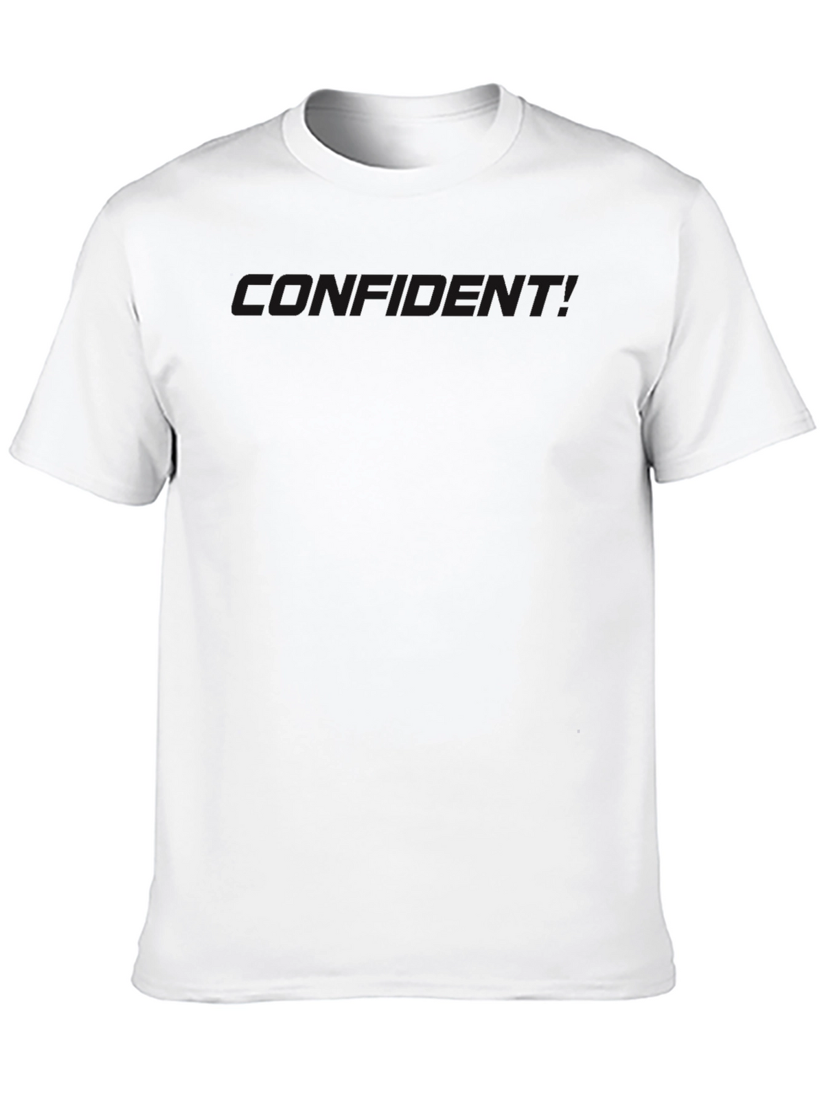 Mens Solid Black Crew Neck T-Shirt