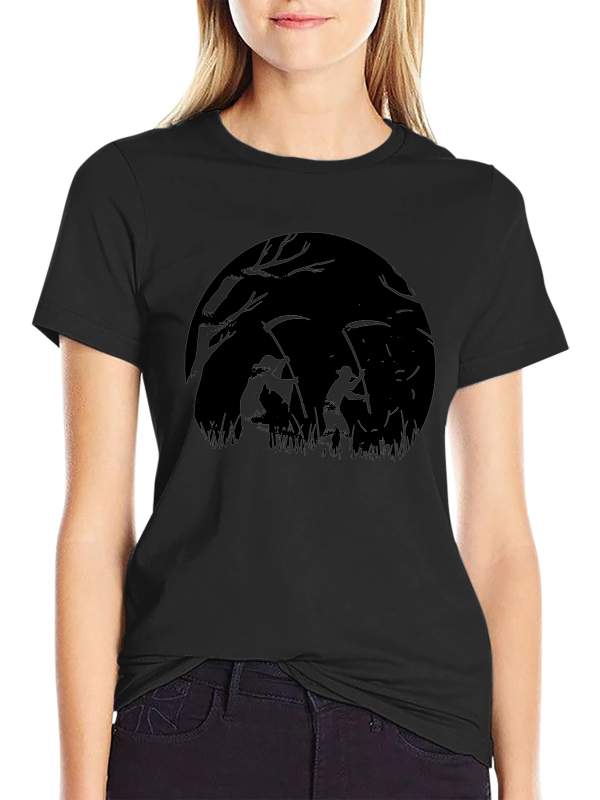 Grim Reaper Graphic Tee - Dark Harvest Design