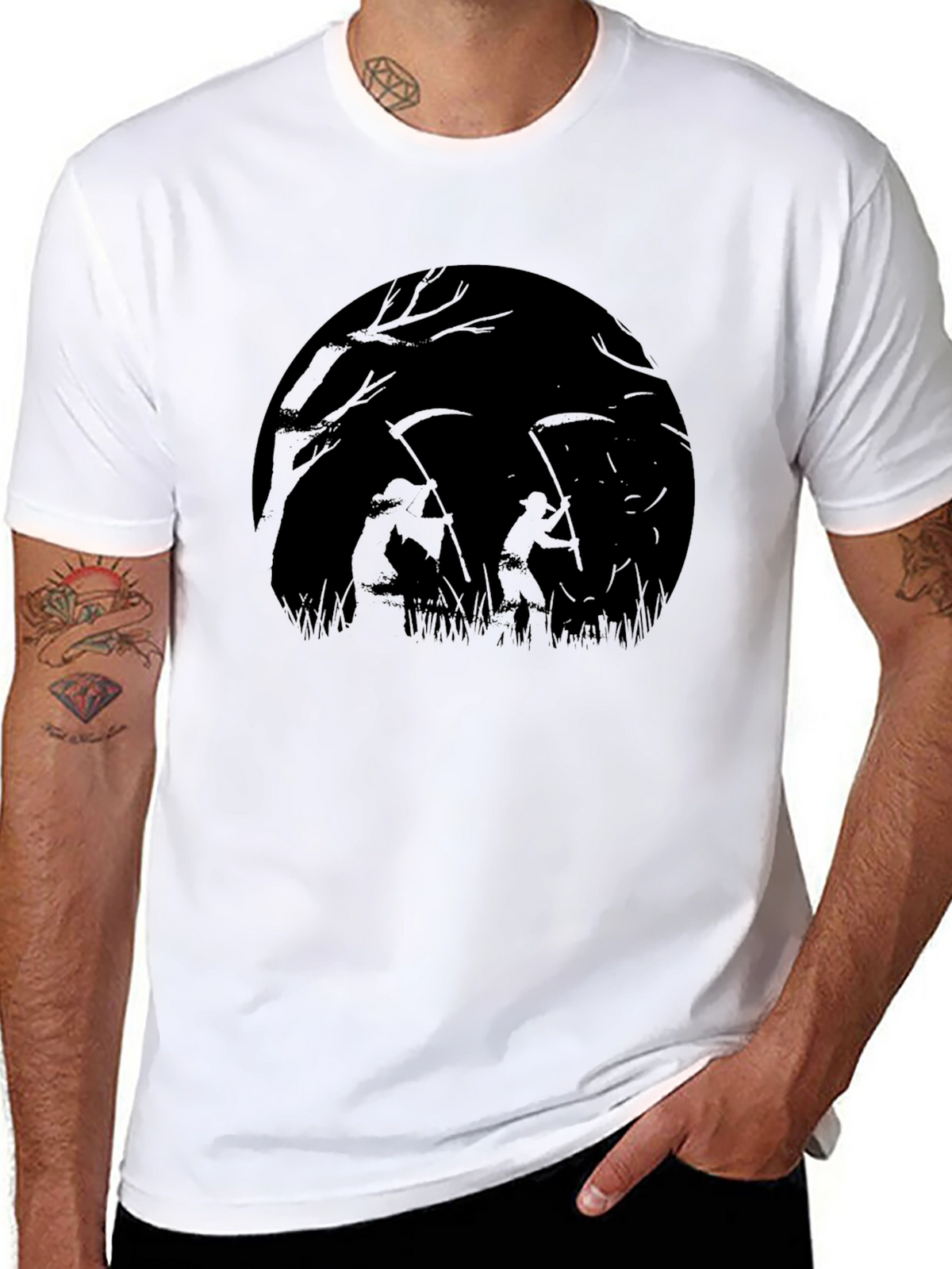 Grim Reaper Graphic Tee - Dark Harvest Design