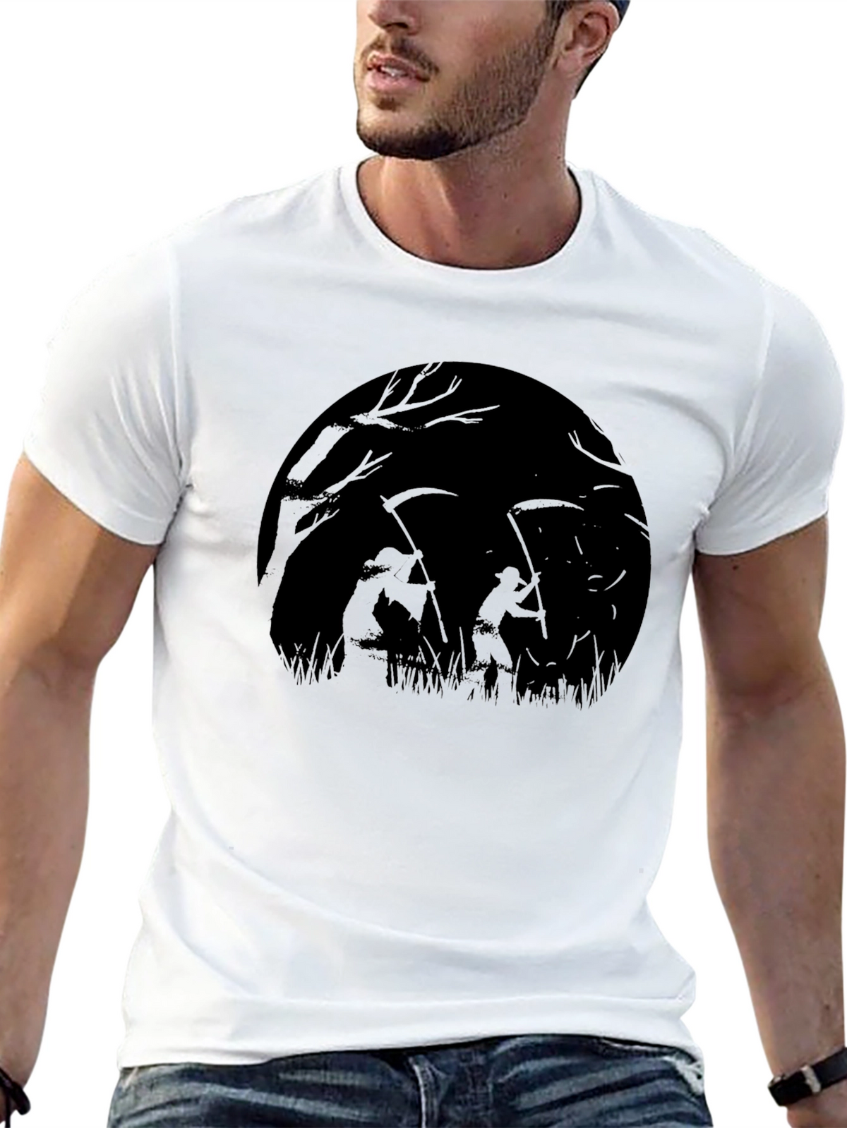 Grim Reaper Graphic Tee - Dark Harvest Design