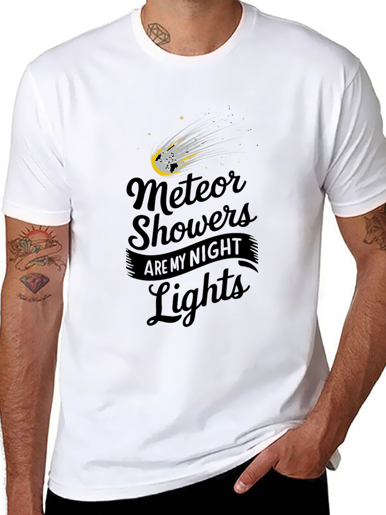 Meteor Shower T-Shirt - Night Lights Astronomy Tee