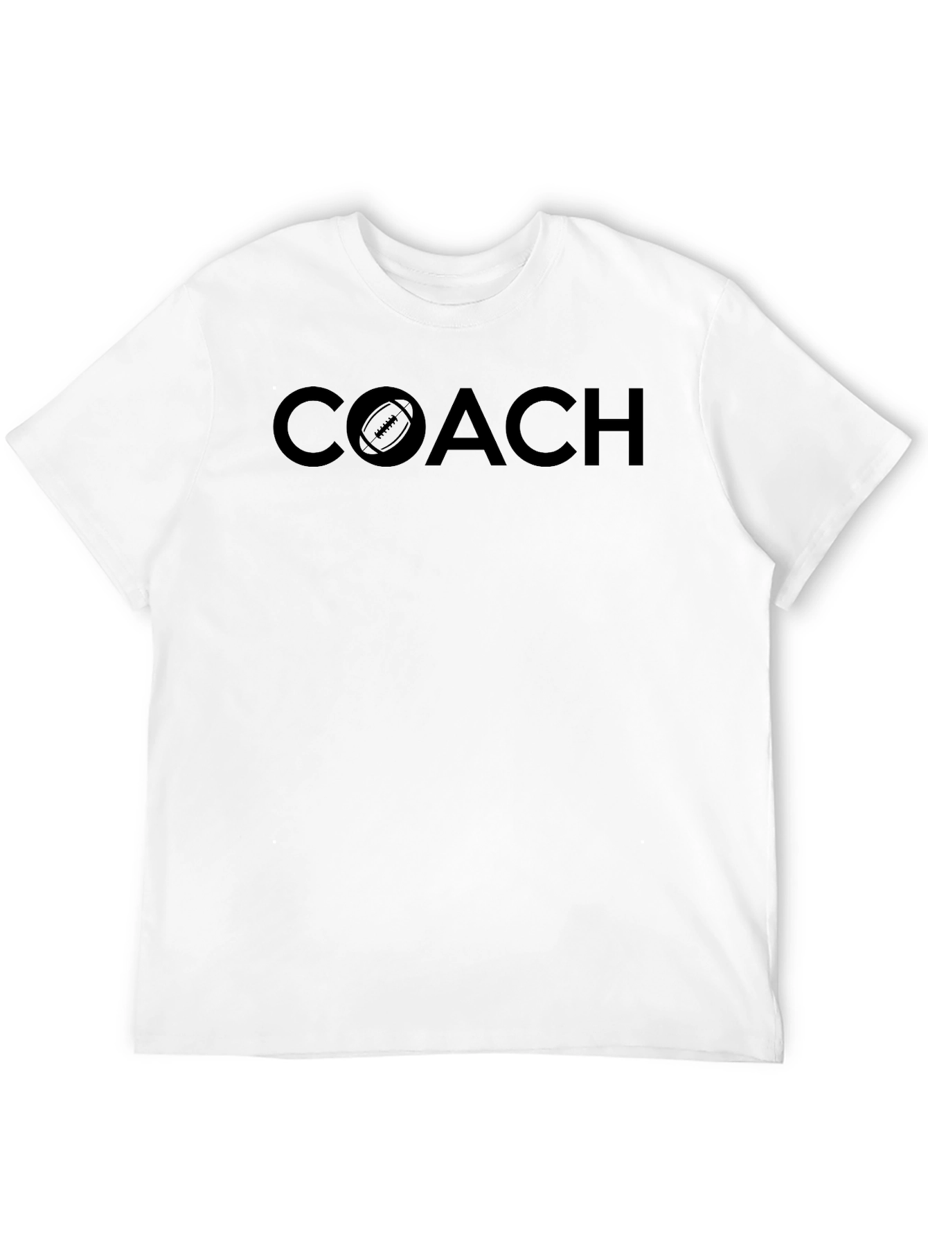 Coach Football Graphic T-Shirt - Black