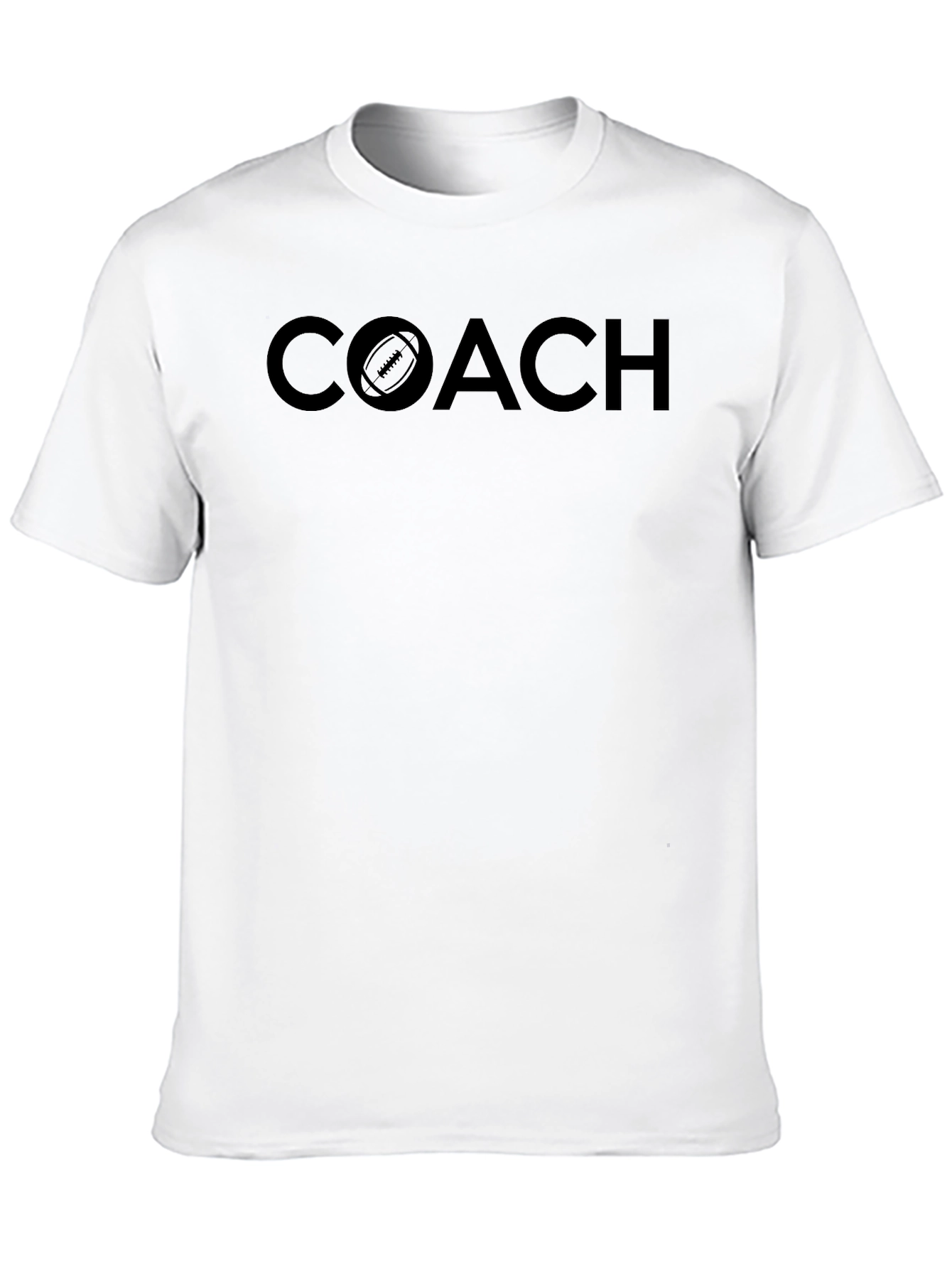 Coach Football Graphic T-Shirt - Black