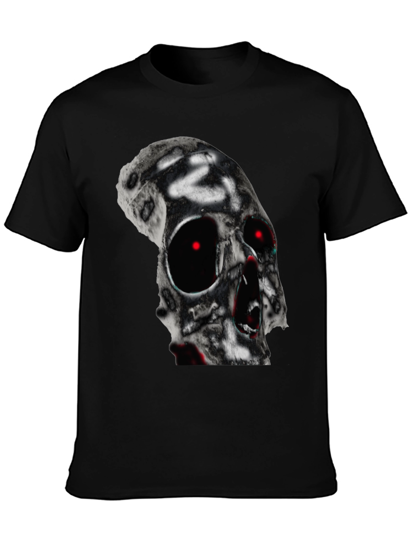 Skull Graphic T-Shirt - Black Cotton Tee
