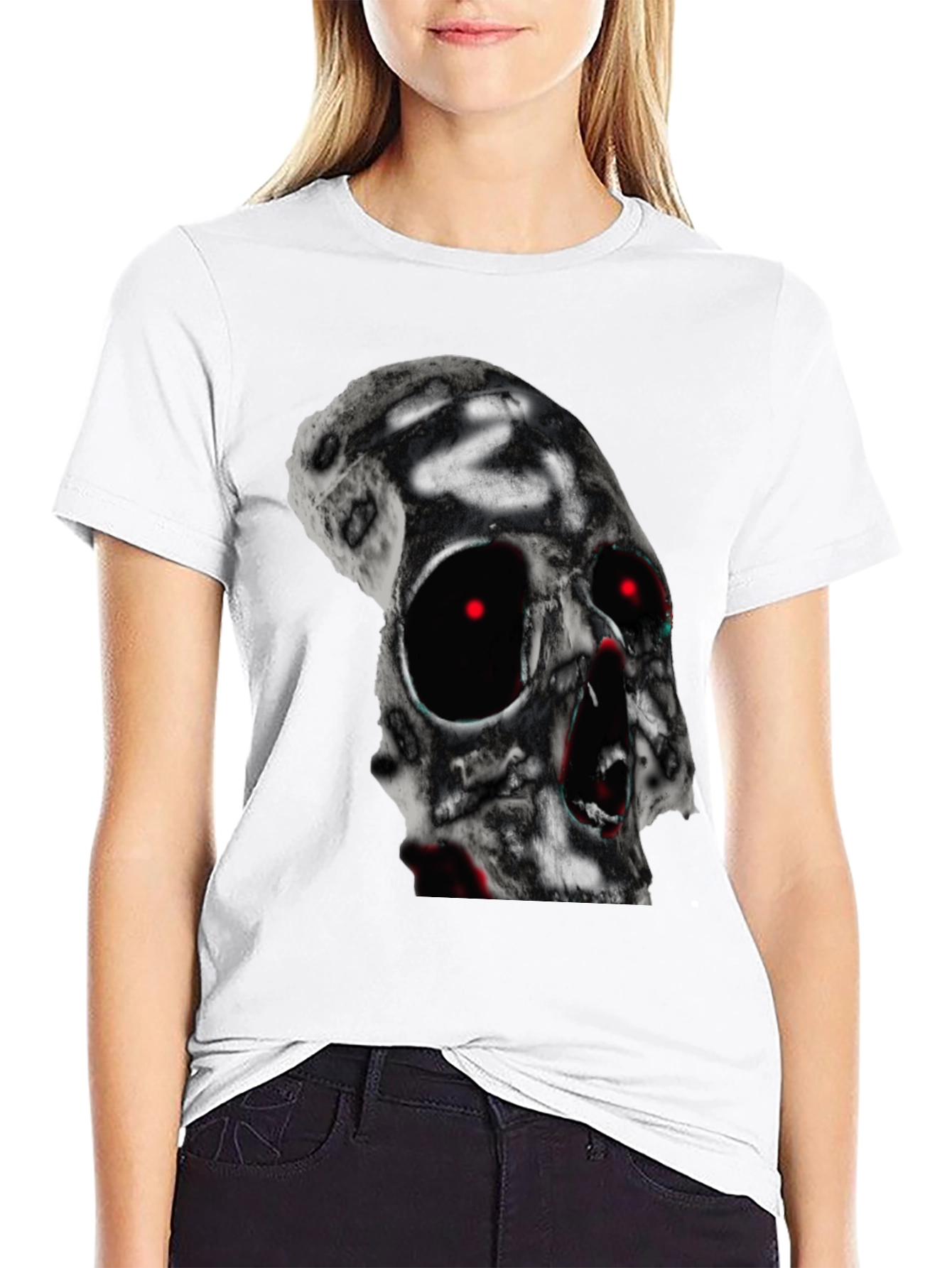 Skull Graphic T-Shirt - Black Cotton Tee