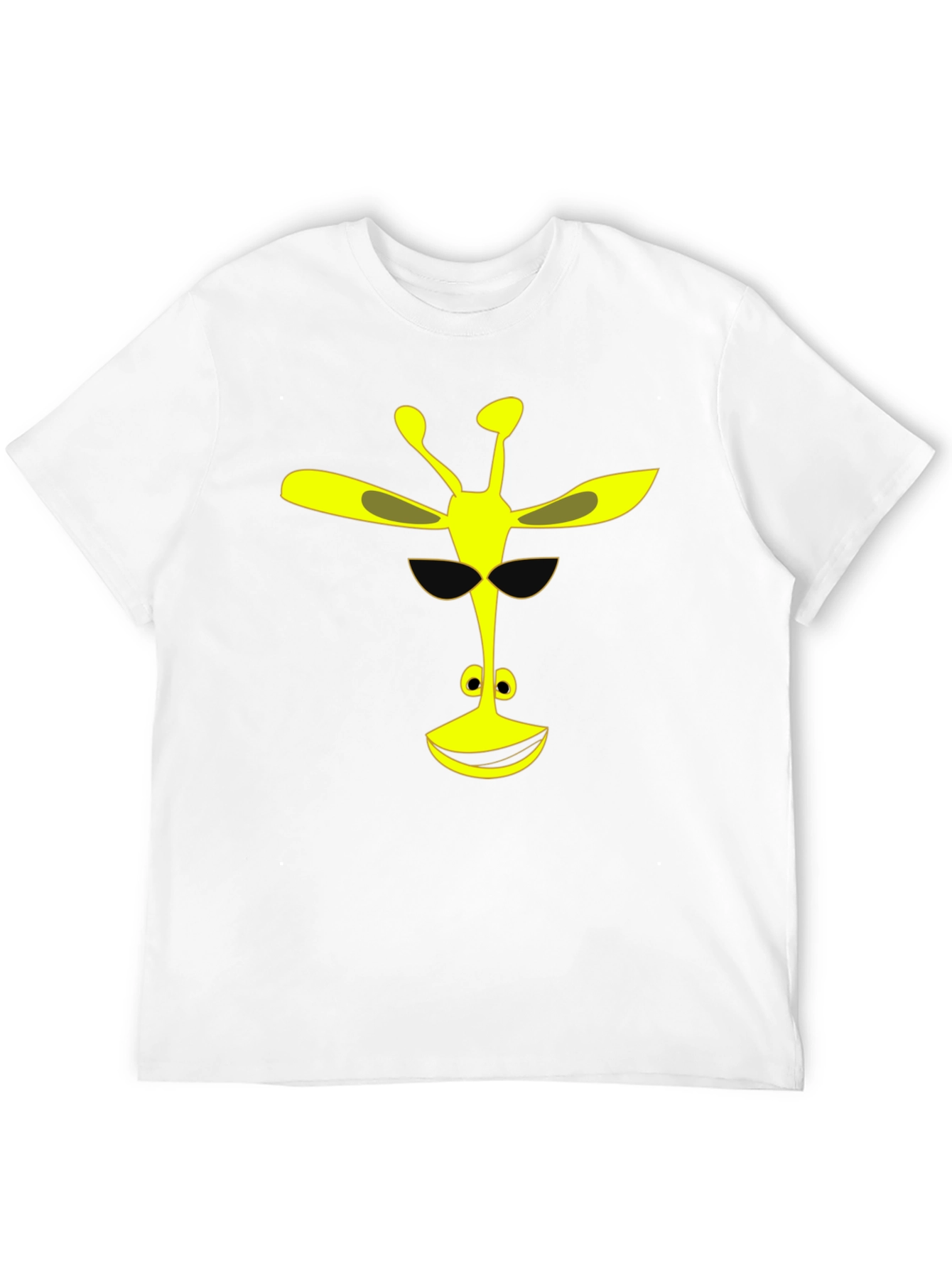 Cool Giraffe Graphic Tee - Black Cotton T-Shirt