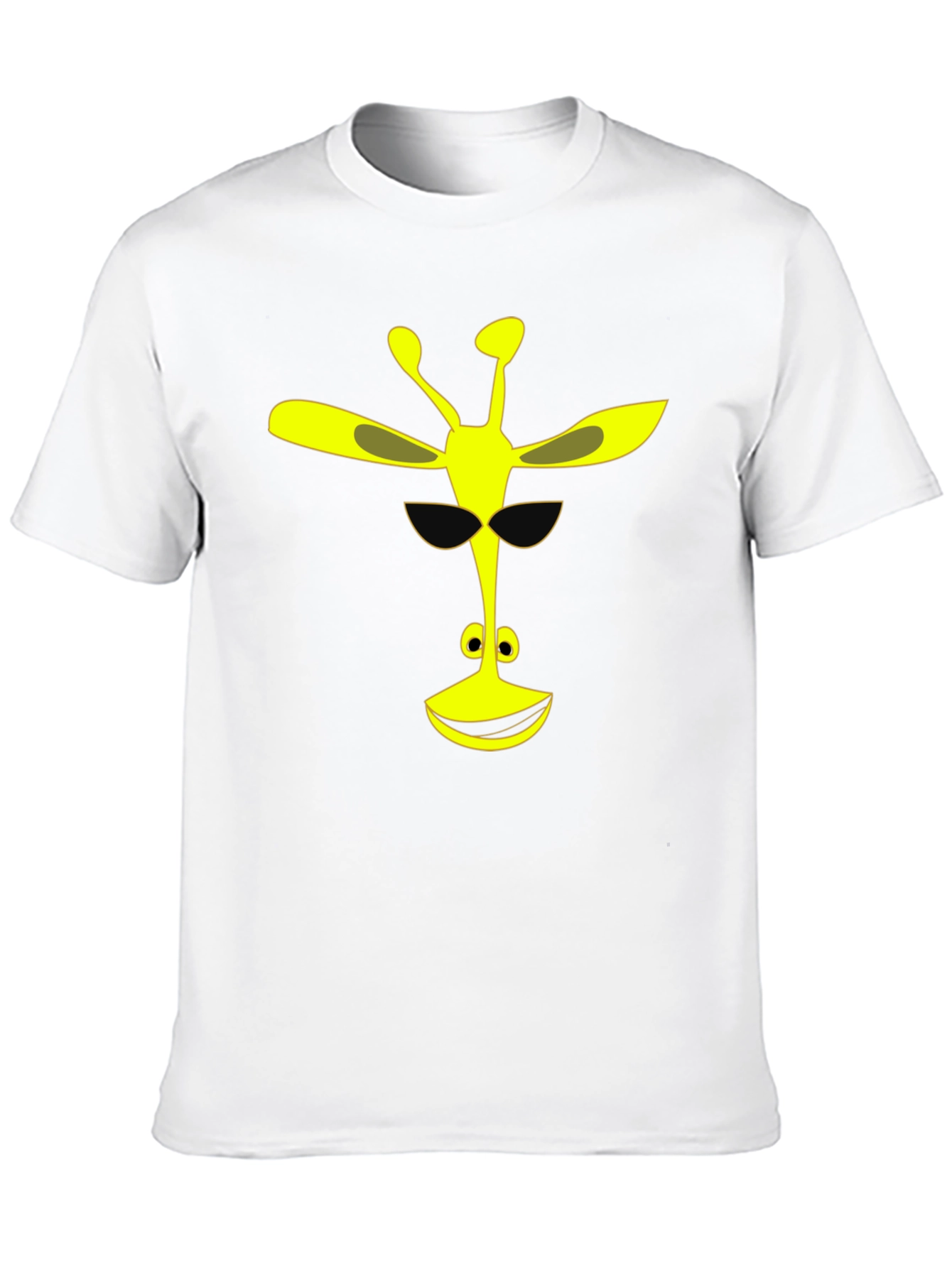 Cool Giraffe Graphic Tee - Black Cotton T-Shirt