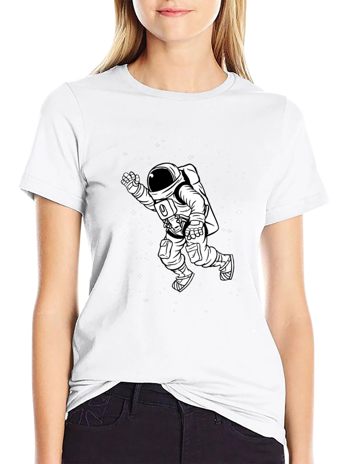 Astronaut Graphic Black T-Shirt