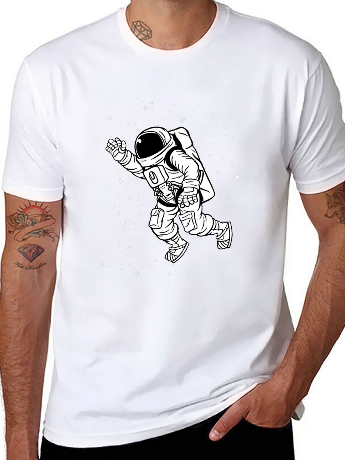 Astronaut Graphic Black T-Shirt