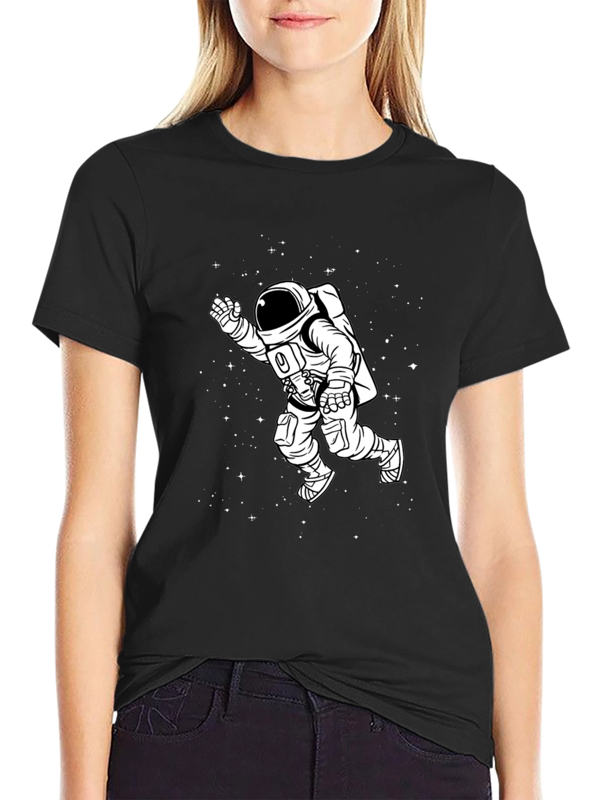 Astronaut Graphic Black T-Shirt