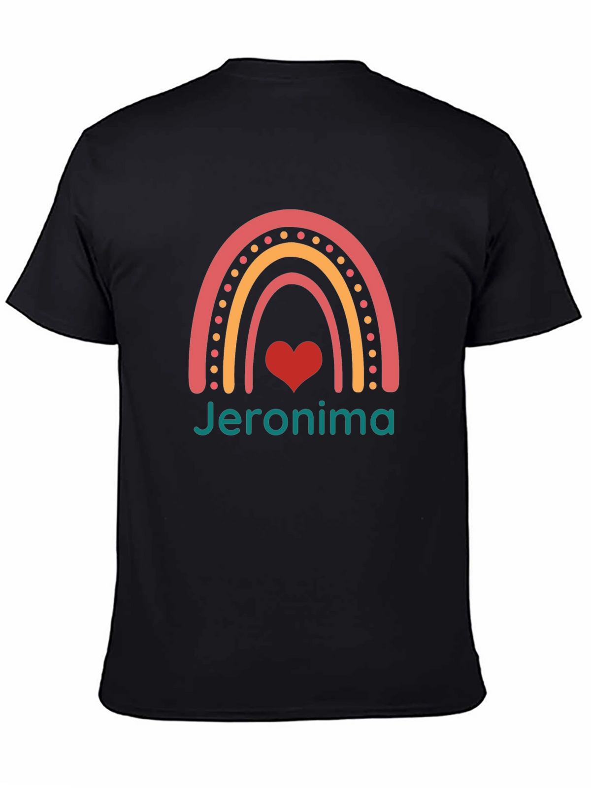 Jeronima Rainbow Heart T-Shirt - Personalized