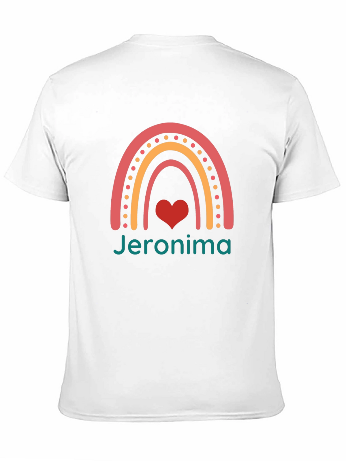 Jeronima Rainbow Heart T-Shirt - Personalized