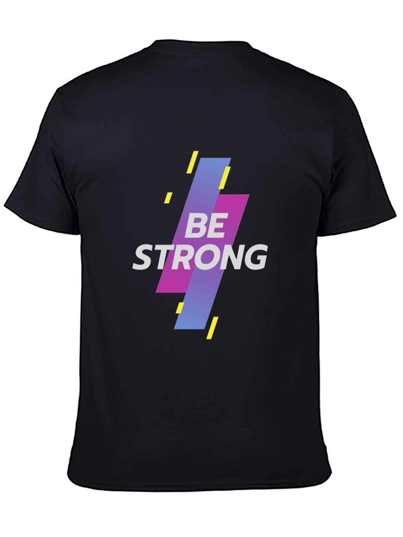 Be Strong Graphic Black T-Shirt