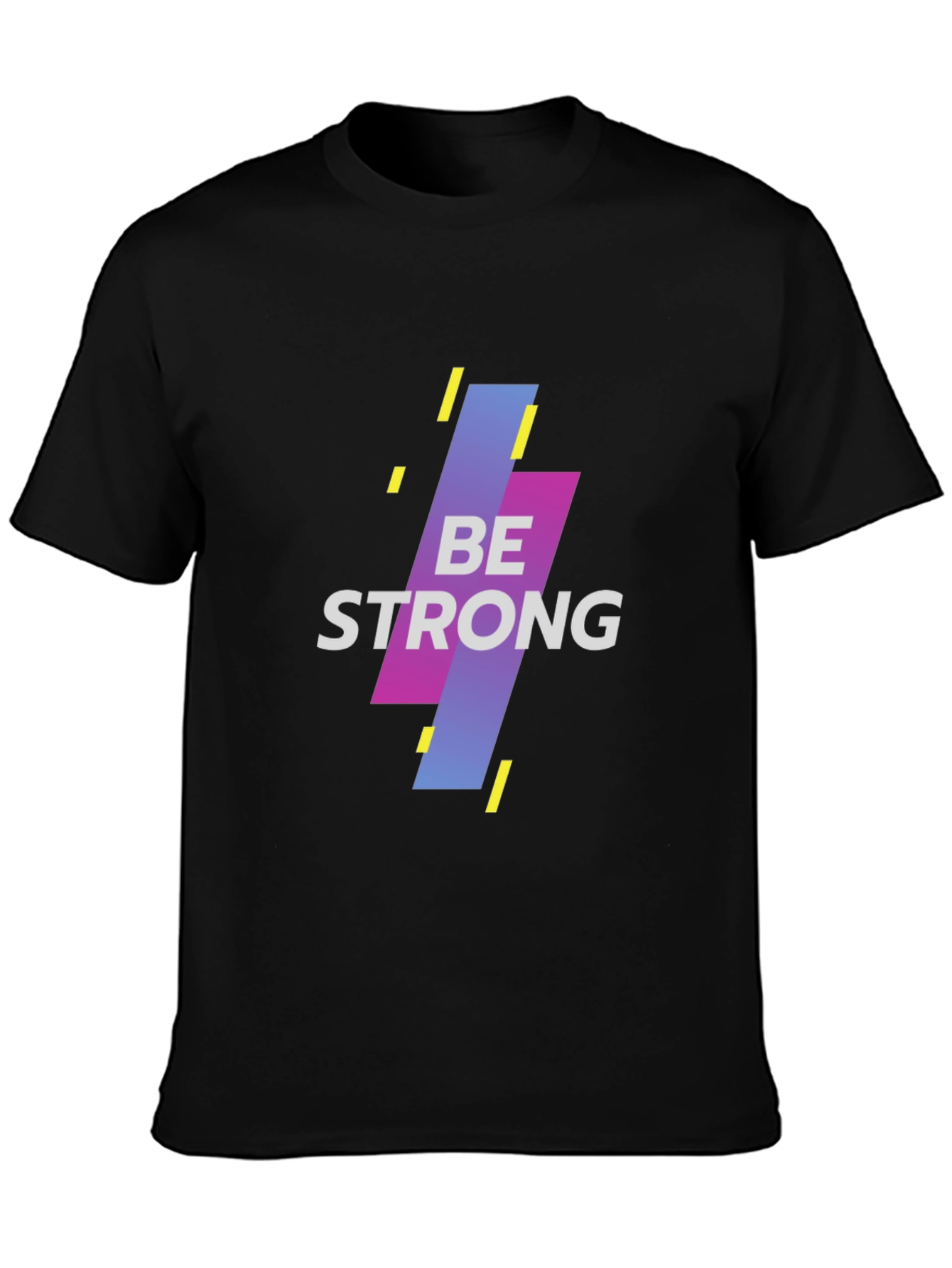 Be Strong Graphic Black T-Shirt