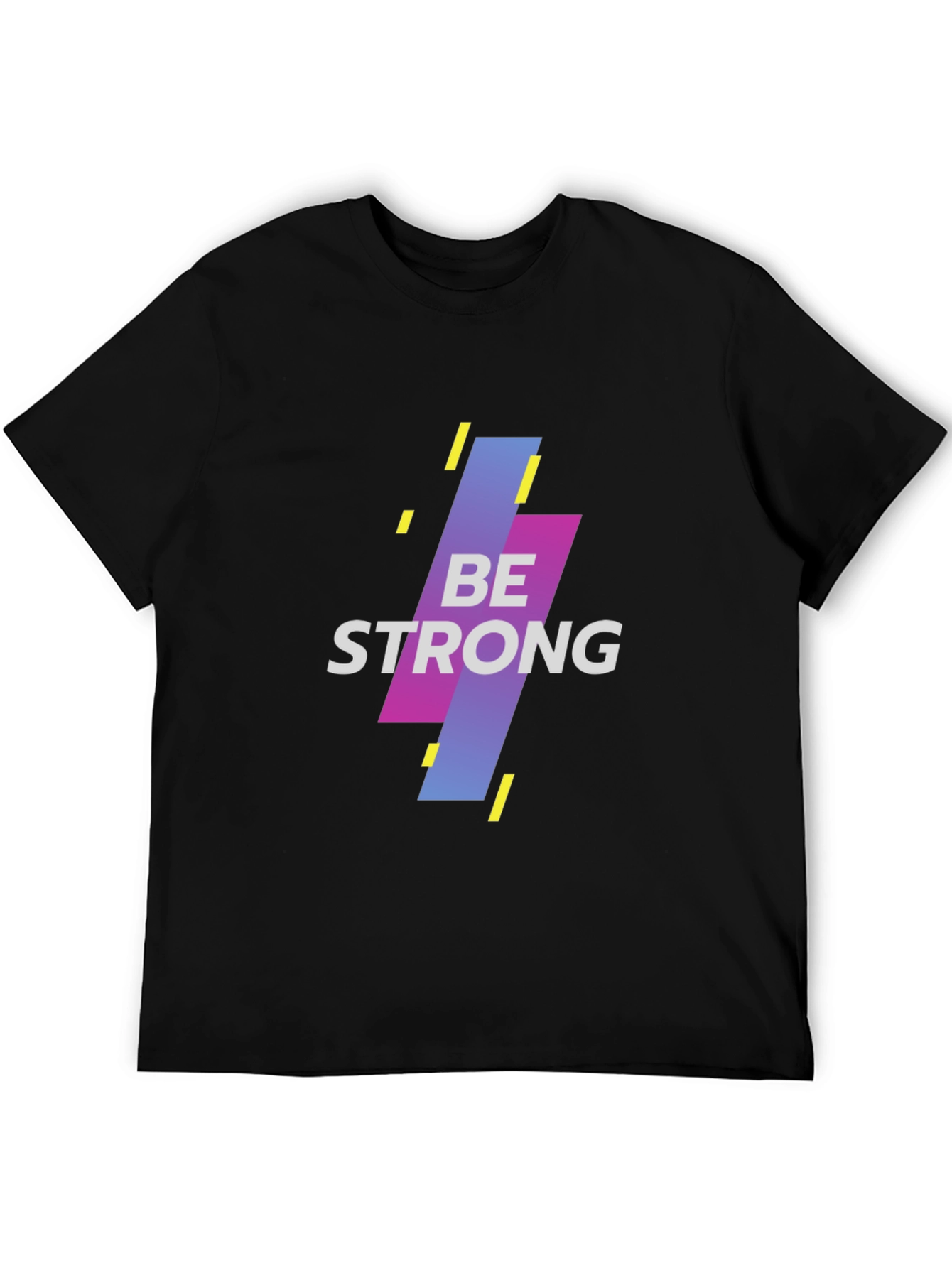 Be Strong Graphic Black T-Shirt