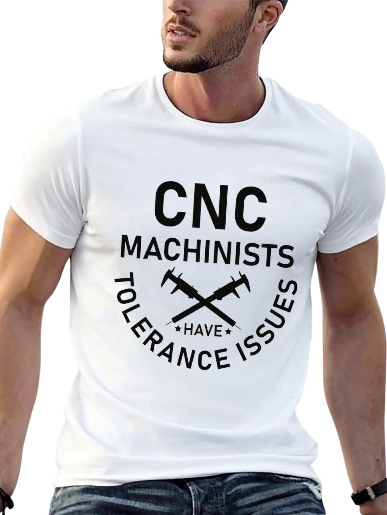 CNC Machinists Tolerance Issues Black T-Shirt