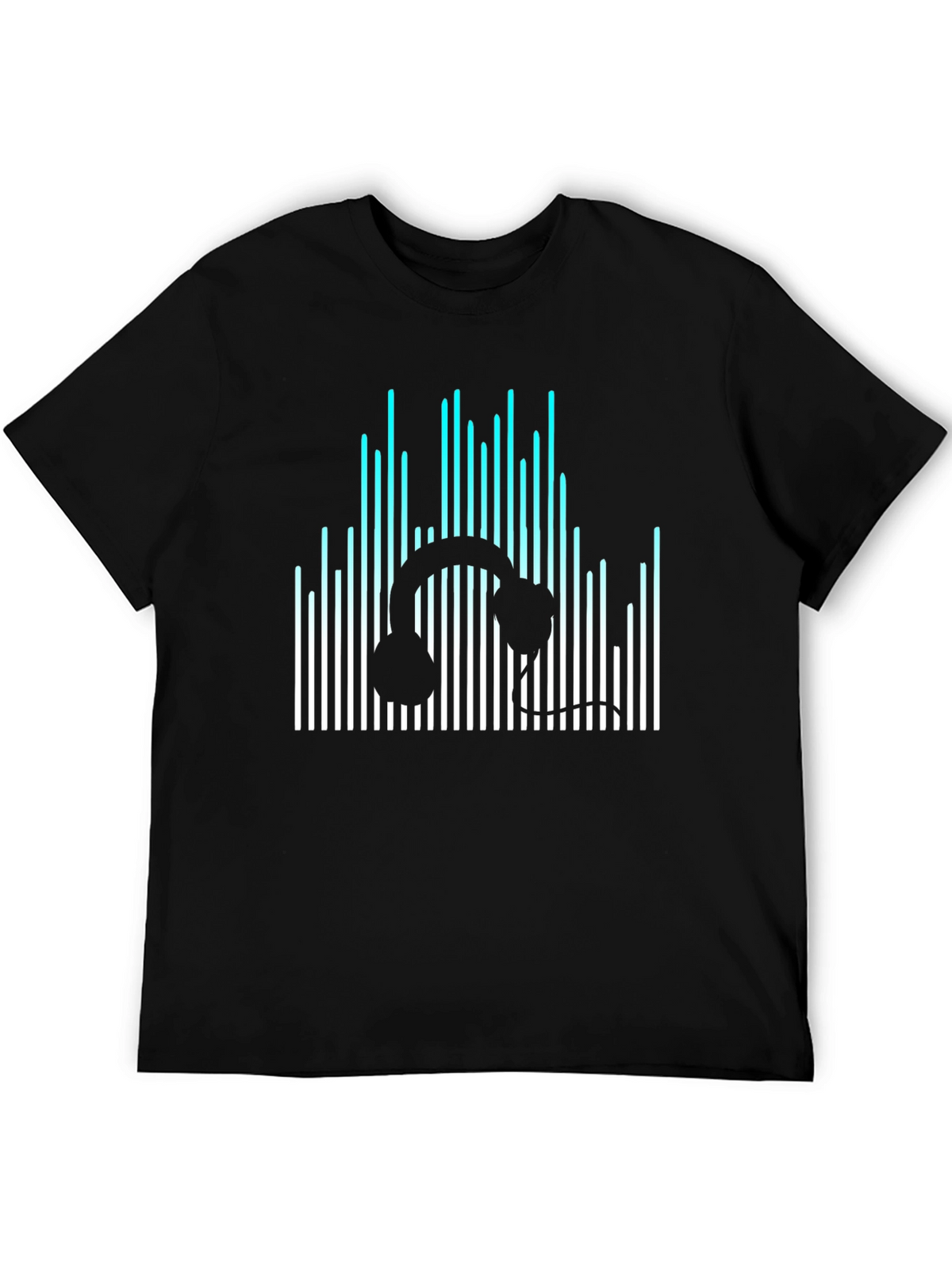 Headphone Equalizer Black T-Shirt