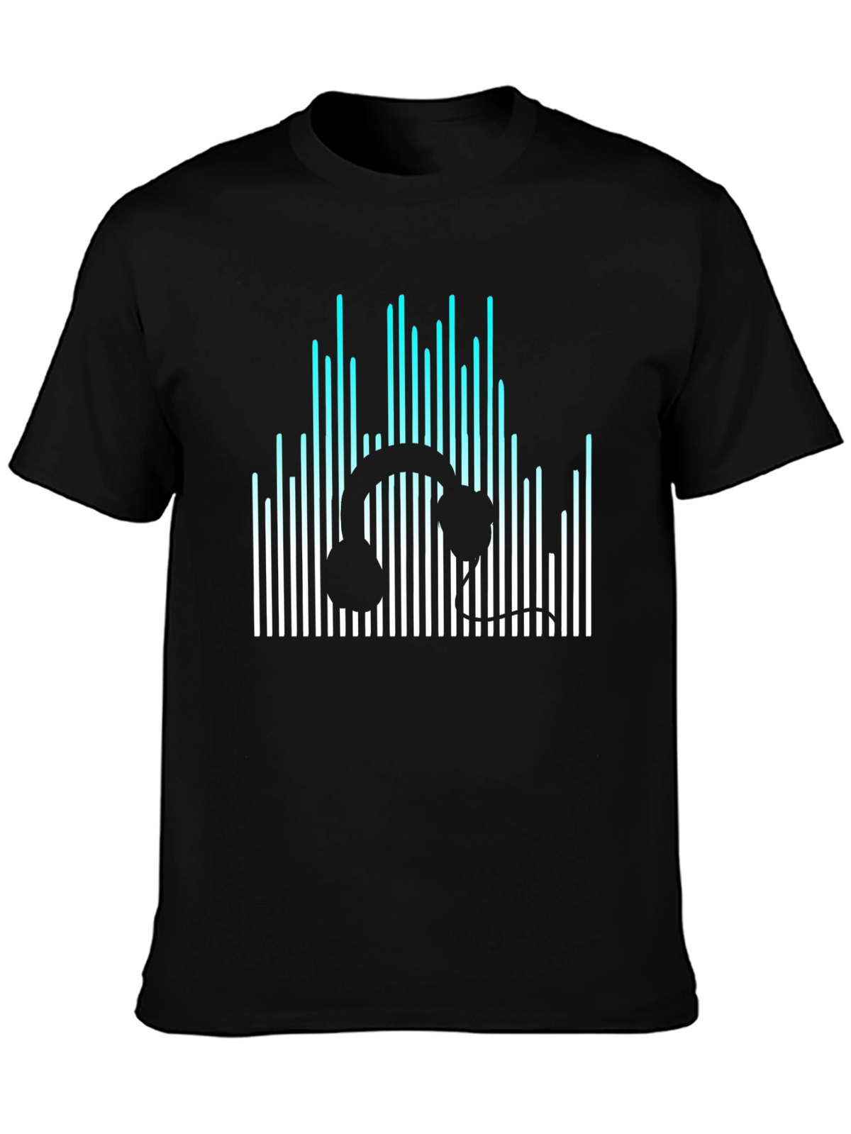 Headphone Equalizer Black T-Shirt
