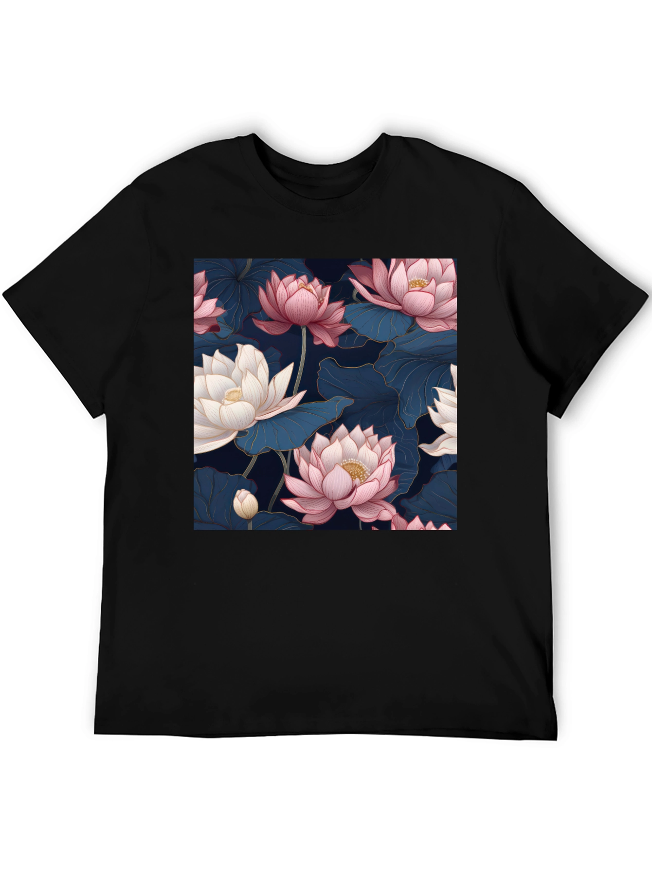 Elegant Lotus Blossom Graphic Tee