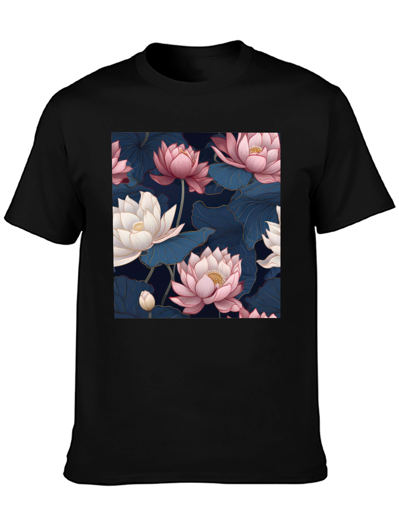 Elegant Lotus Blossom Graphic Tee