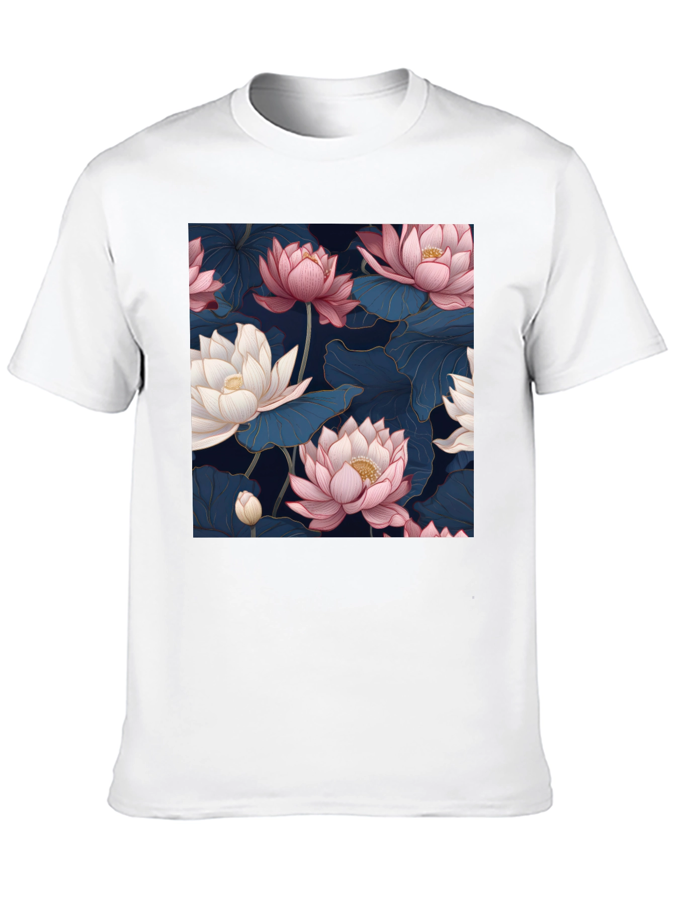 Elegant Lotus Blossom Graphic Tee