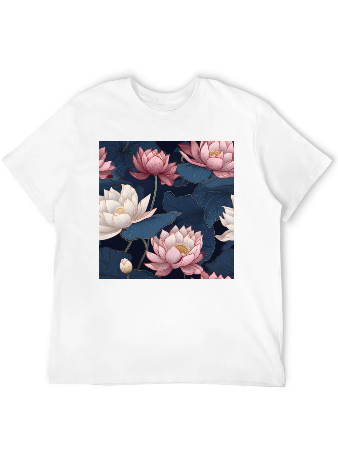 Elegant Lotus Blossom Graphic Tee